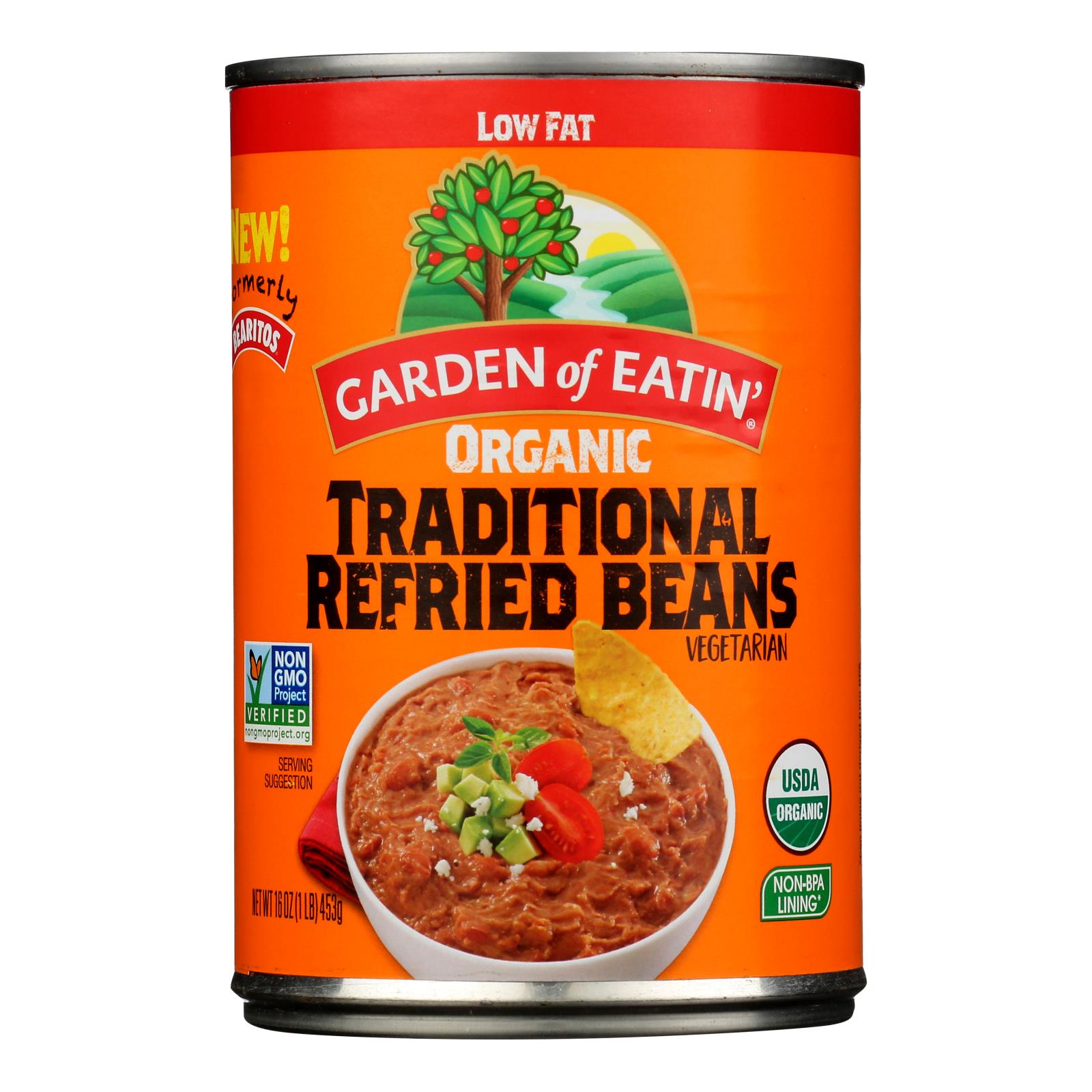 Garden Of Eatin' - Refried Beans Traditional Low Fat - Case Of 12-16 Oz