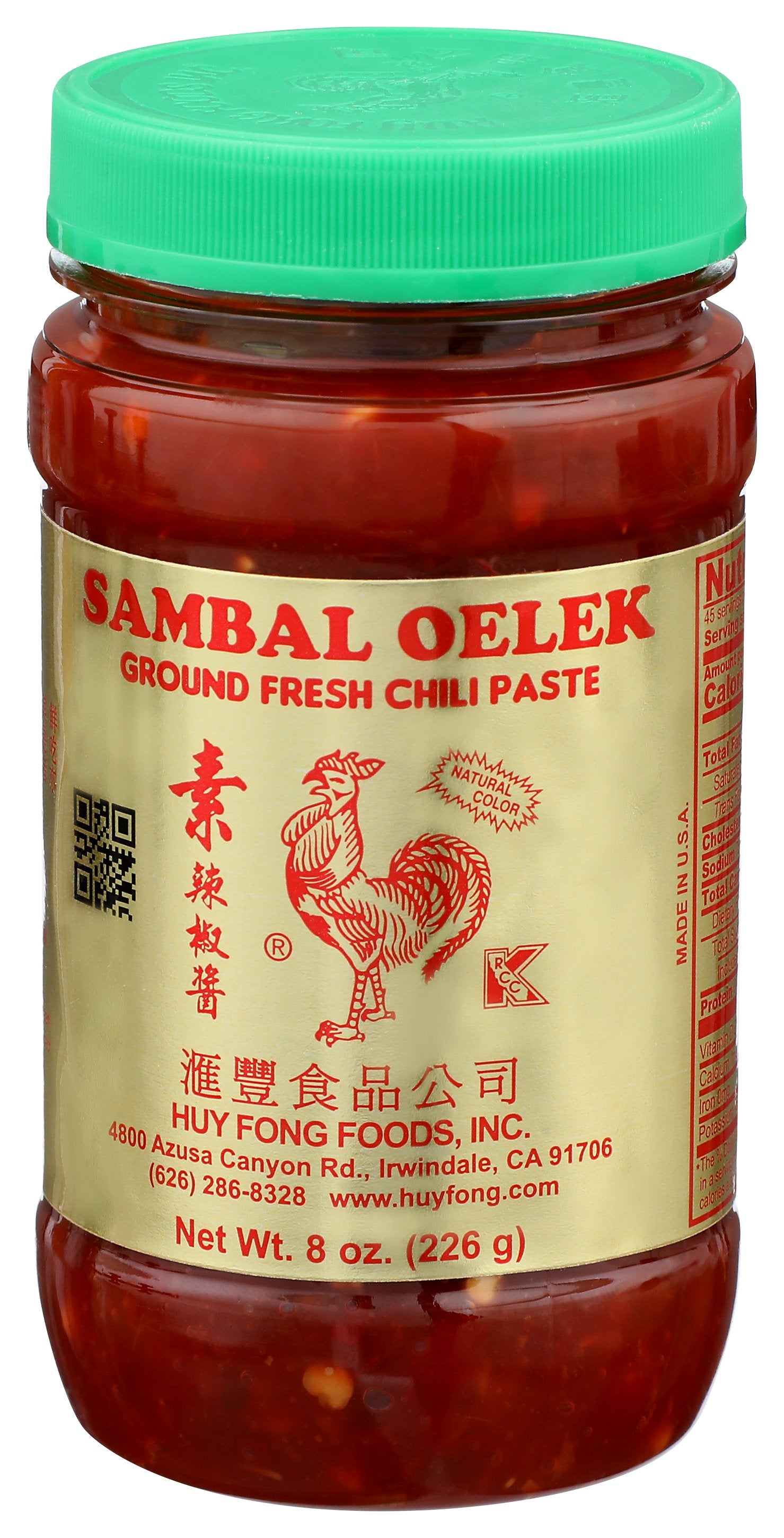 HUY FONG PASTE CHILI SAMBAL OELEK - Case of 12