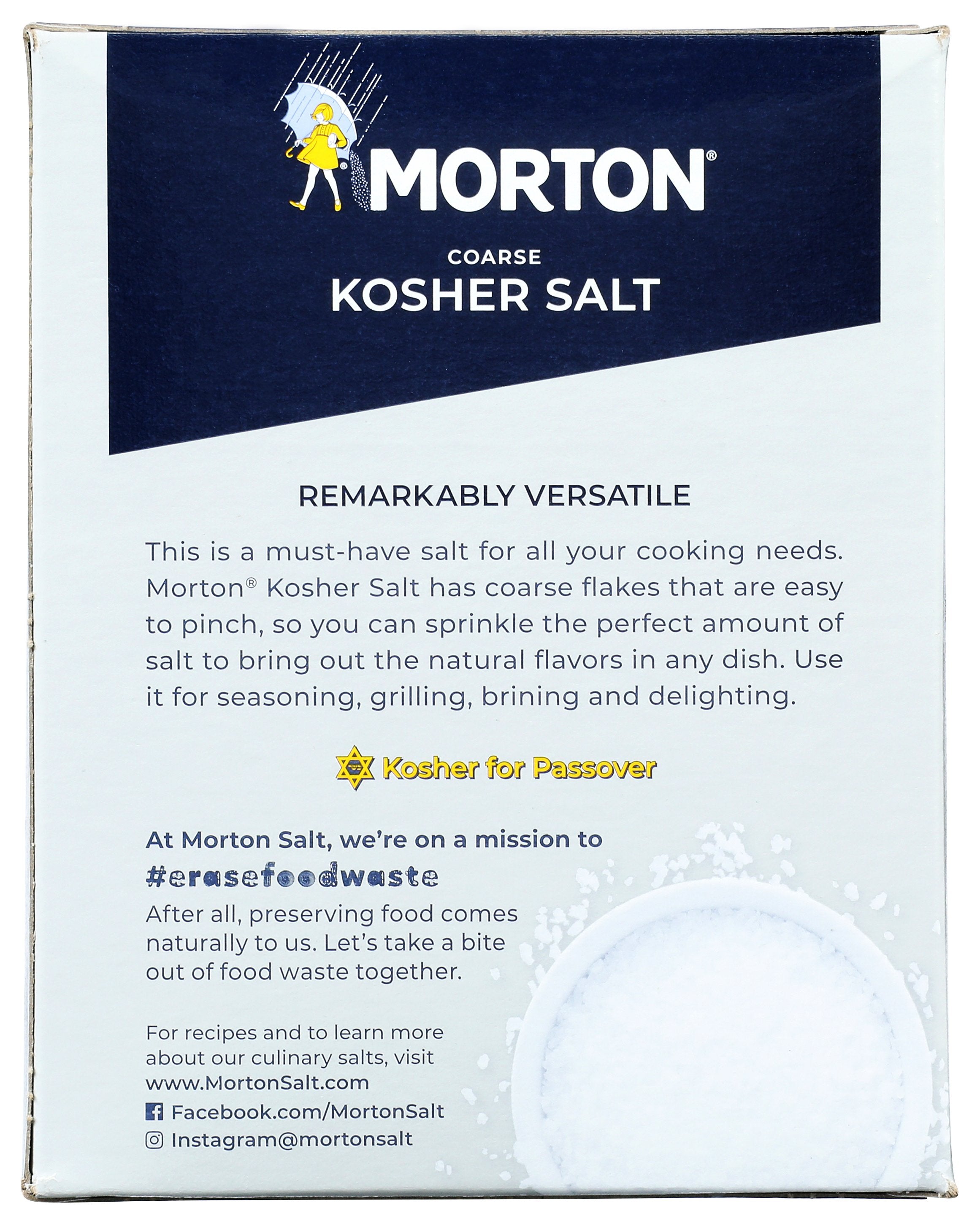 MORTONS SALT KOSHER - Case of 12