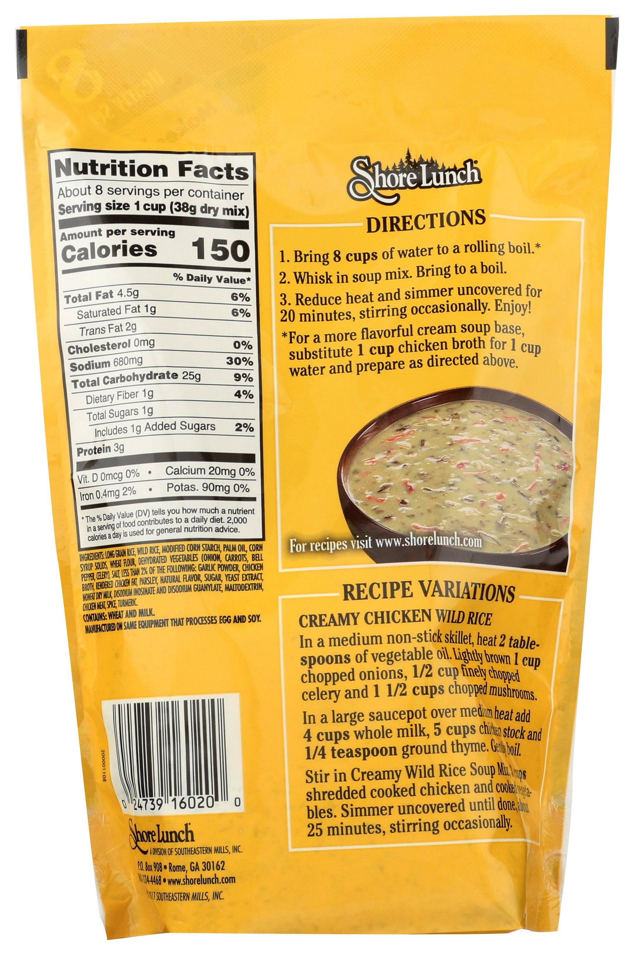 SHORE LUNCH MIX SOUP CRMY WLD RICE - Case of 6