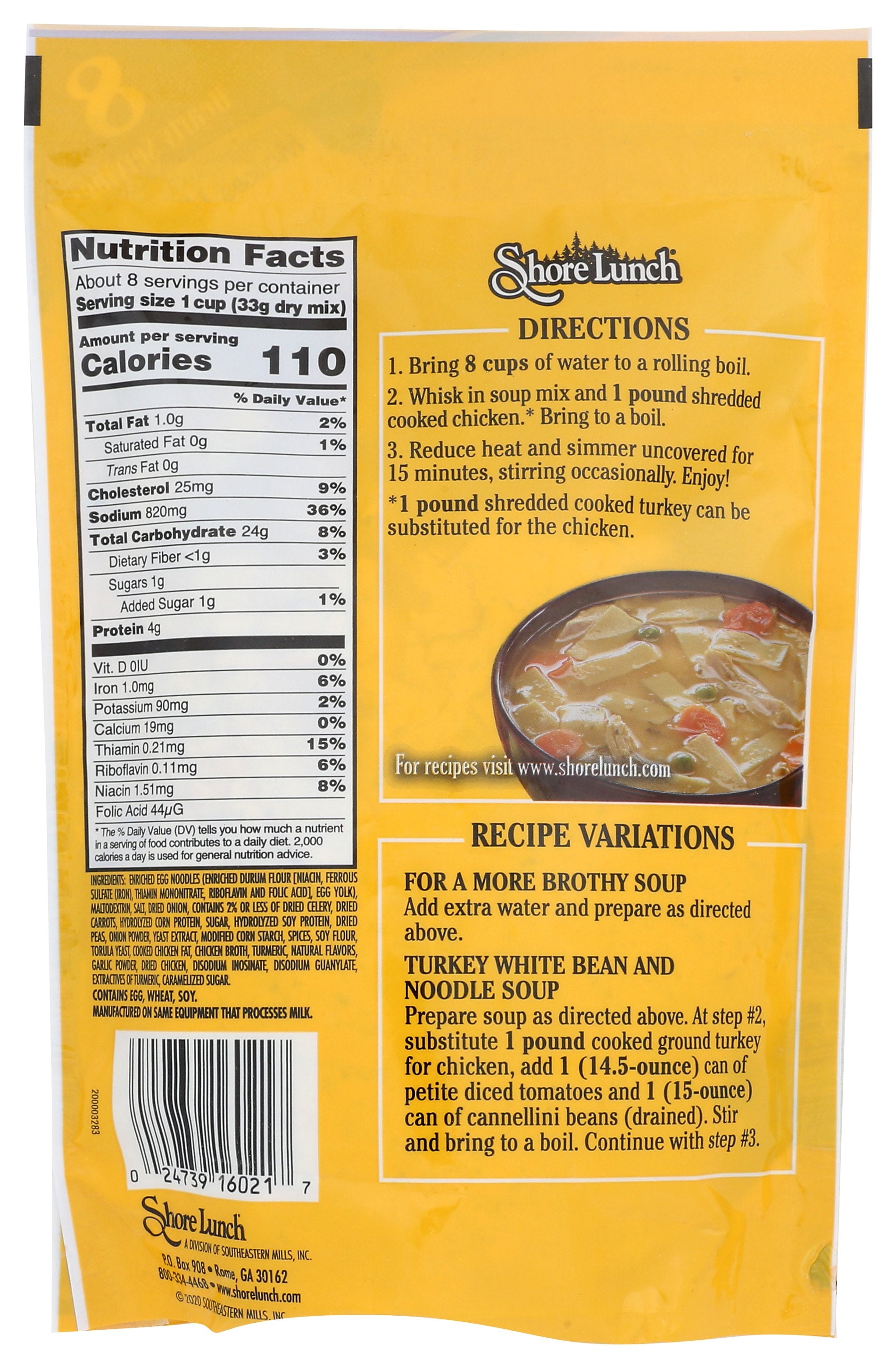 SHORE LUNCH MIX SOUP CHCKN NDL CLSSC - Case of 6