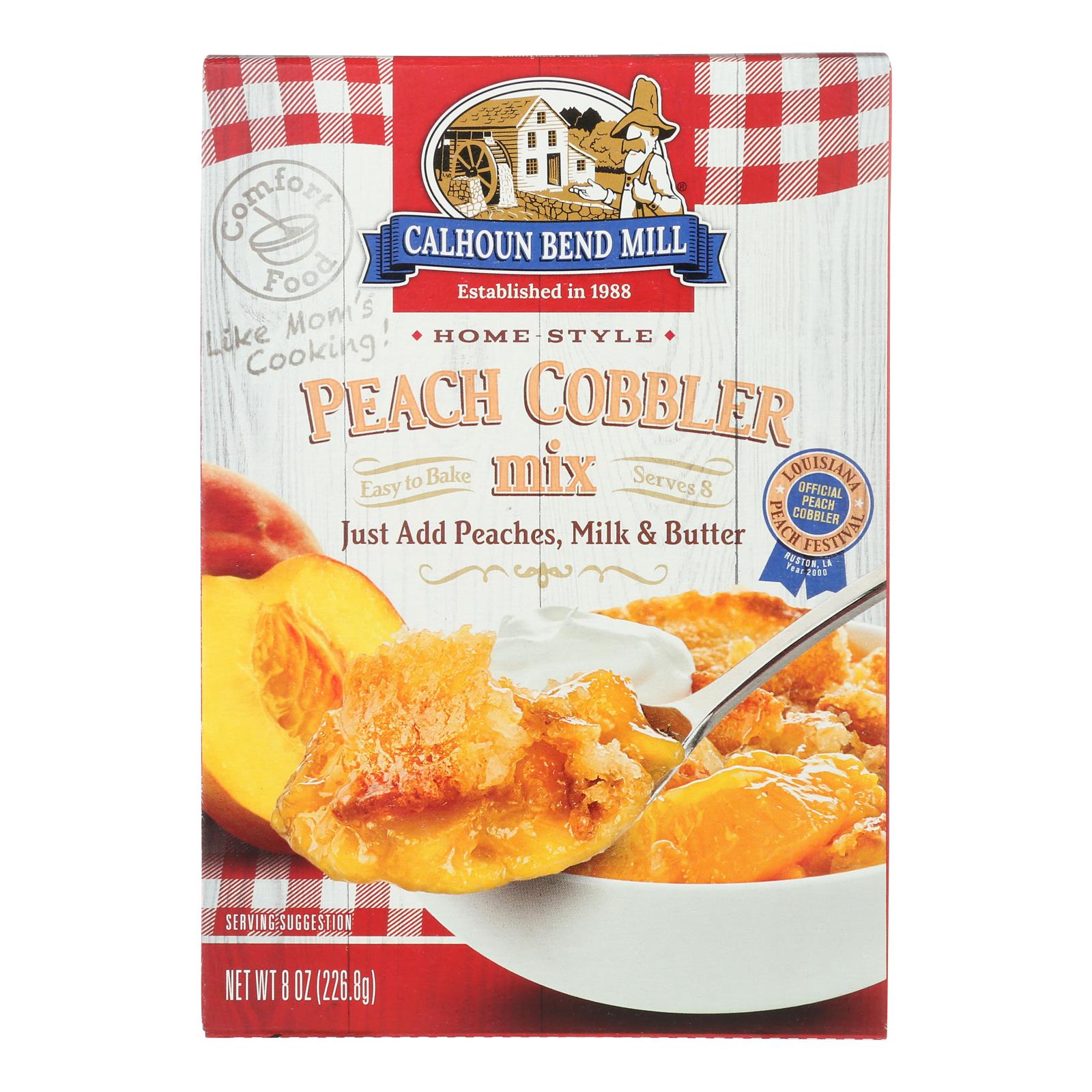 Calhoun Bend Mix - Peach Cobbler - Case Of 6 - 8 Oz