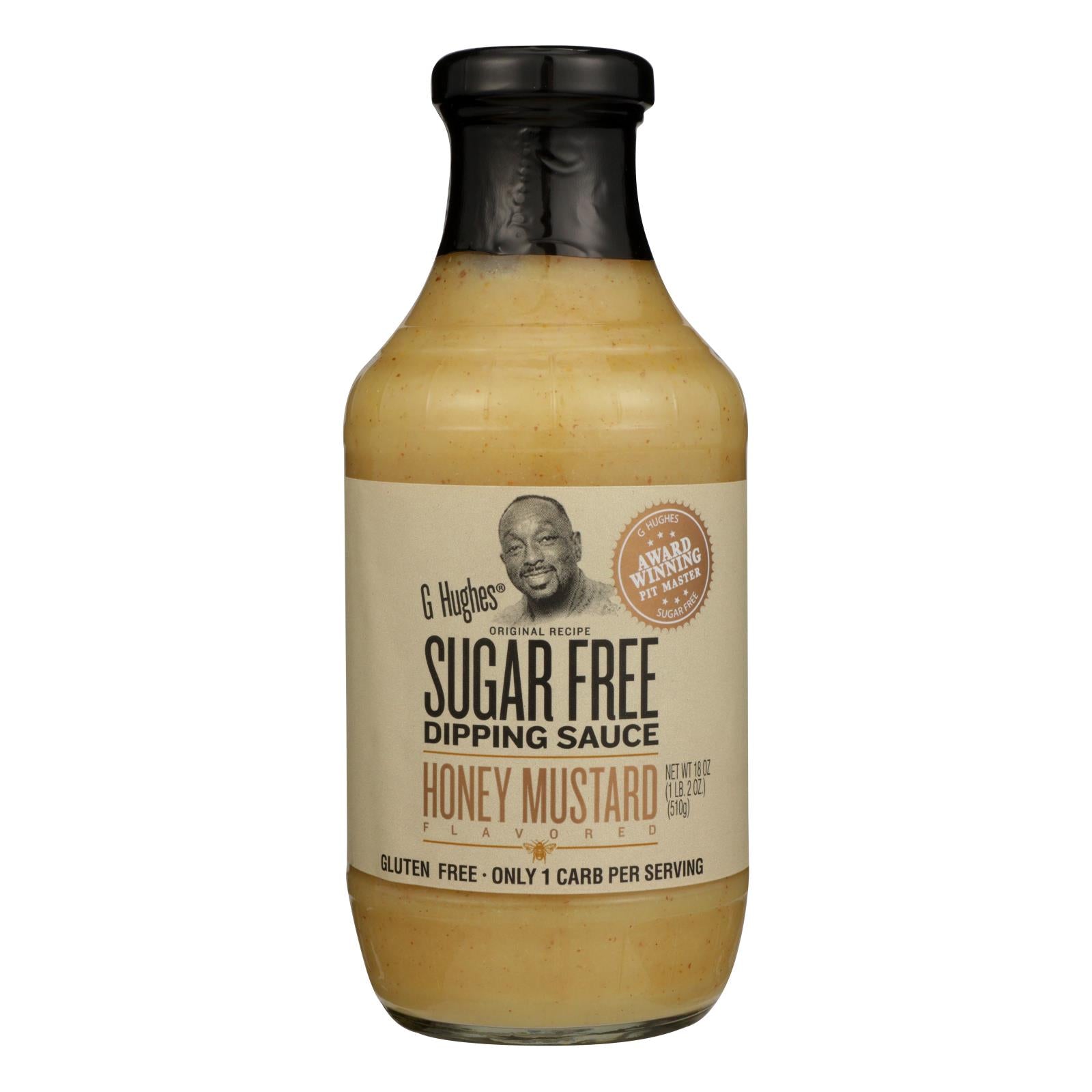 G Hughes - Dipping Sauce Hny Mustrd Sugar Free - Case of 6 - 18 OZ