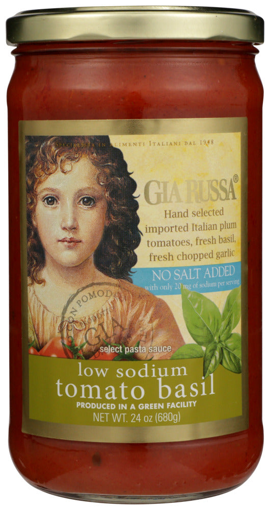 Gia Russa Pasta Sauce Tomato & Basil - Case of 6 - 24 oz
