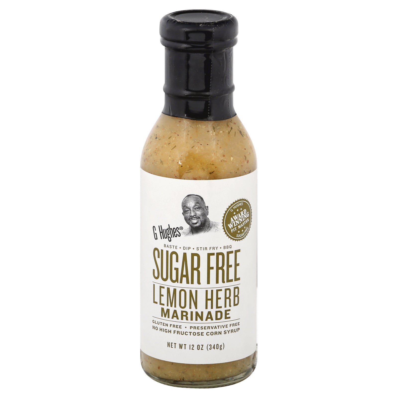 G Hughes - Marinade Lemon Herb Sugar Free - Case of 6 - 12 OZ