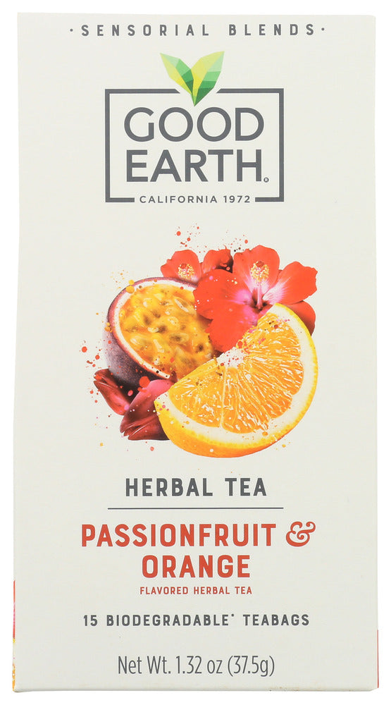 Good Earth Tea Passionfruit Orange - Case of 5 - 15 bags
