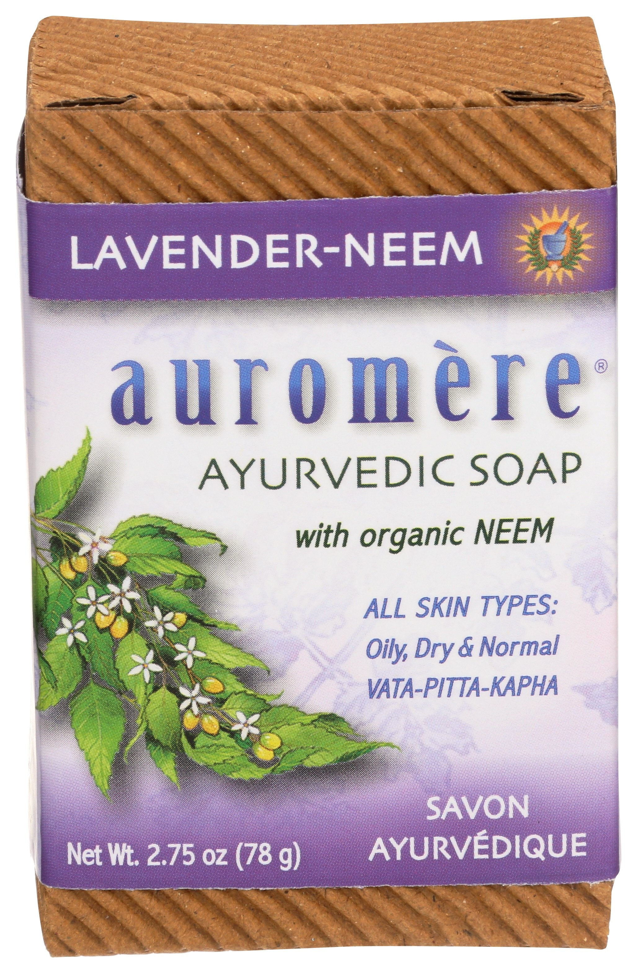 AUROMERE SOAP BAR-LAVENDER NEEM 2. - Case of 12