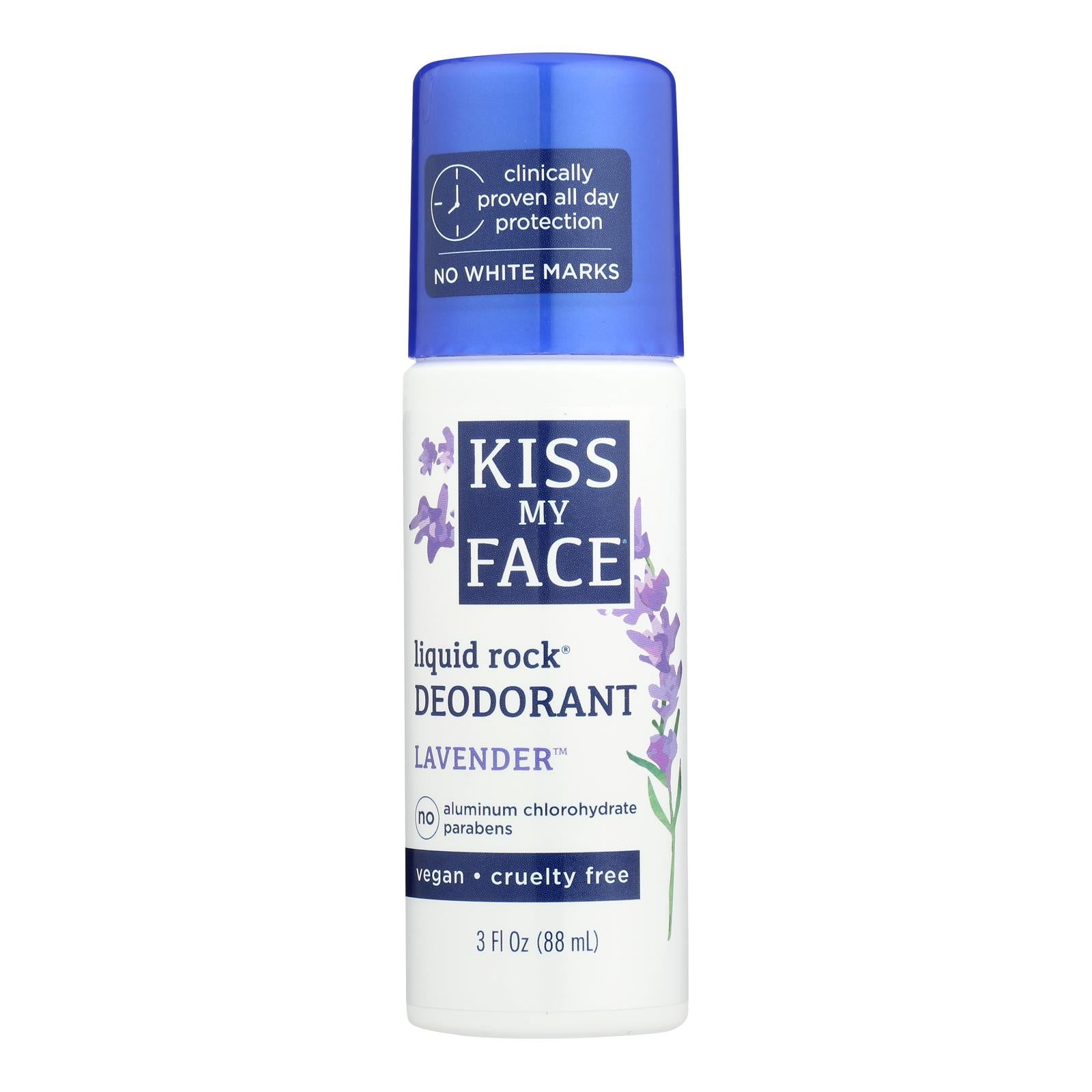 Kiss My Face Deodorant Liquid Rock Roll-On Lavender - 3 fl oz