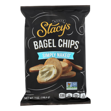 Stacy's Pita Chips Bagel Chips - Simply Naked - Case Of 12 - 7 Oz