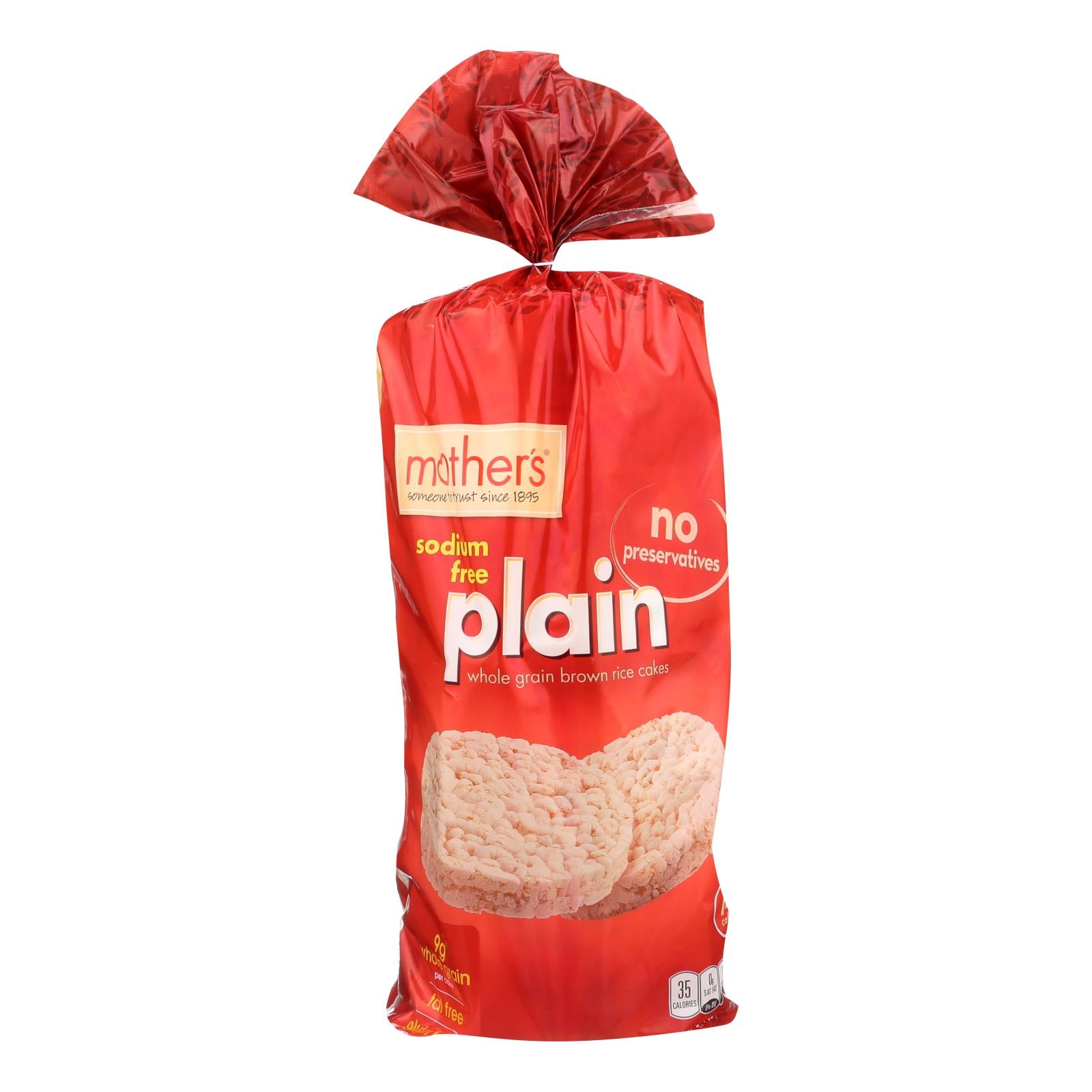 Mother's Plain Rice Cakes - Rice - Case Of 12 - 4.5 Oz.