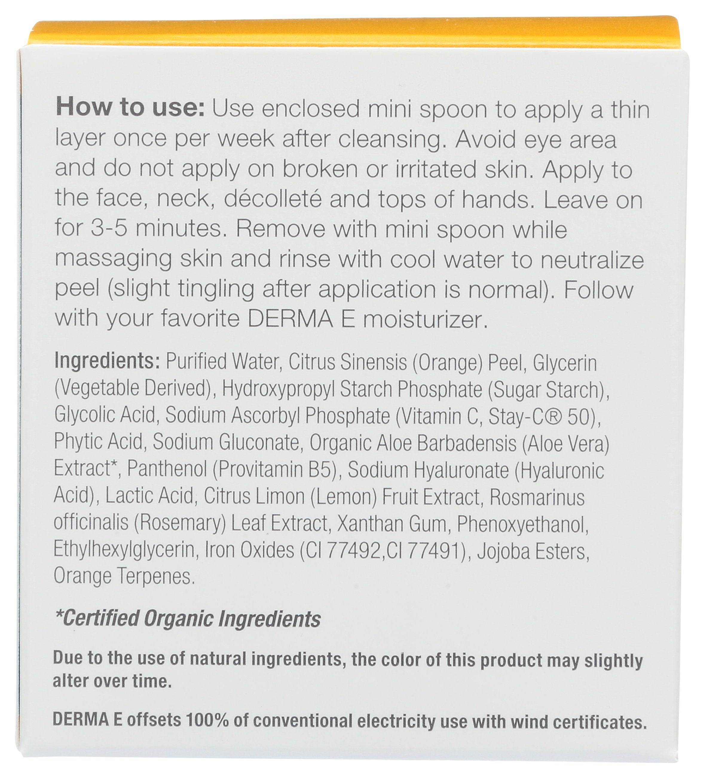 DERMA E PEEL FACIAL VIT C RAD CIT