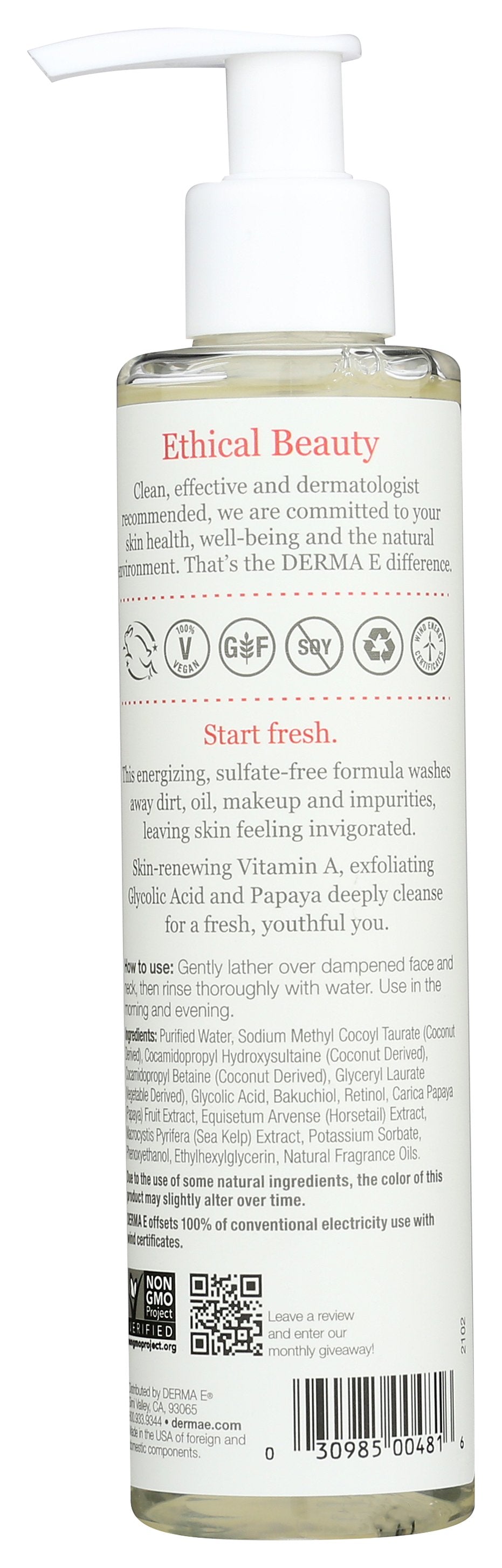 DERMA E CLEANSER ANTI WRNKL VTMN A