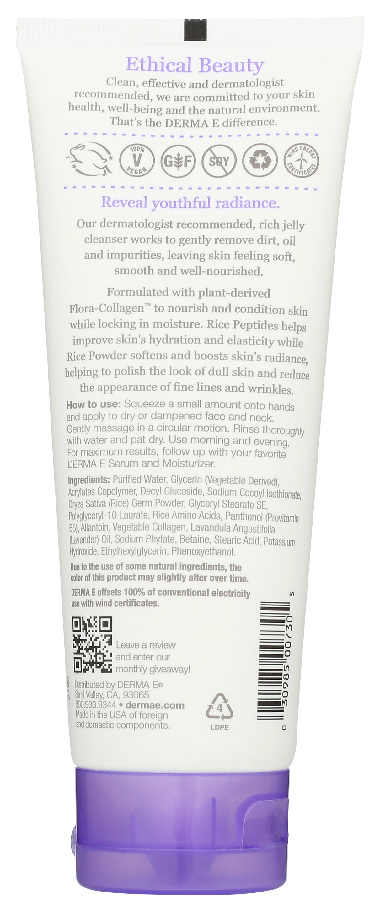 DERMA E CLEANSER JELLY COLLAGEN