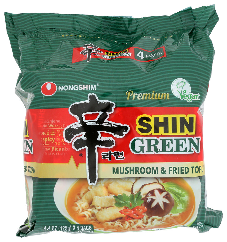 Nong Shim Noodle Green Ramyun - Pack of 4 - 17.6 oz