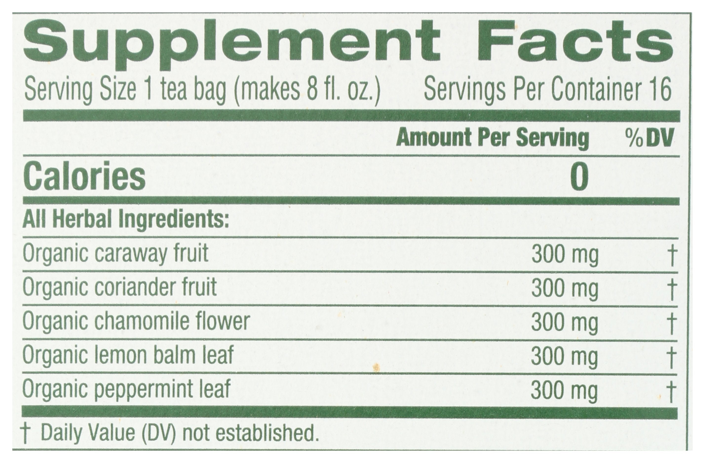 TRADITIONAL MEDICINALS TEA GAS RELIEF