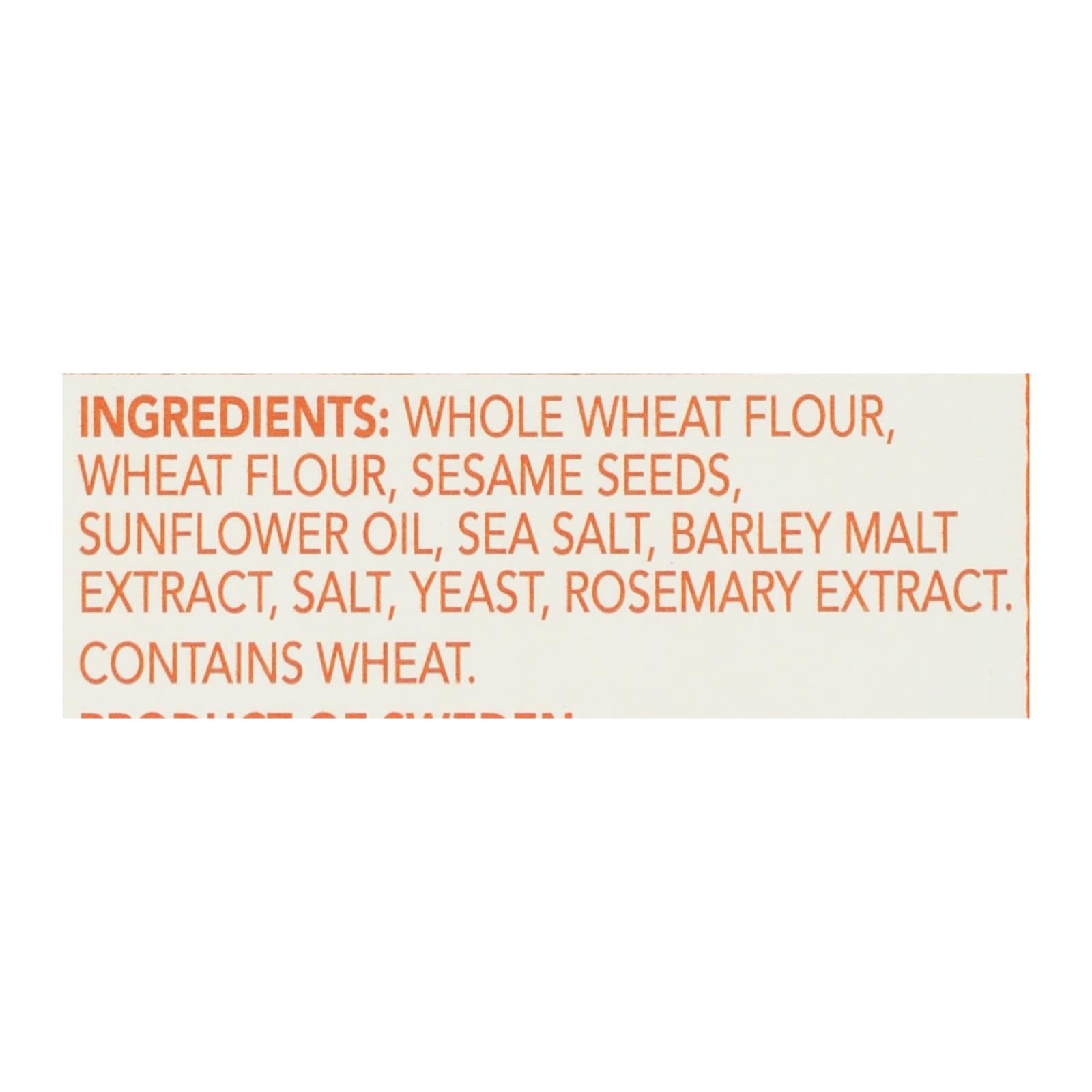Wasa Sesame & Sea Salt Flatbread Thins  - Case Of 10 - 6.7 Oz
