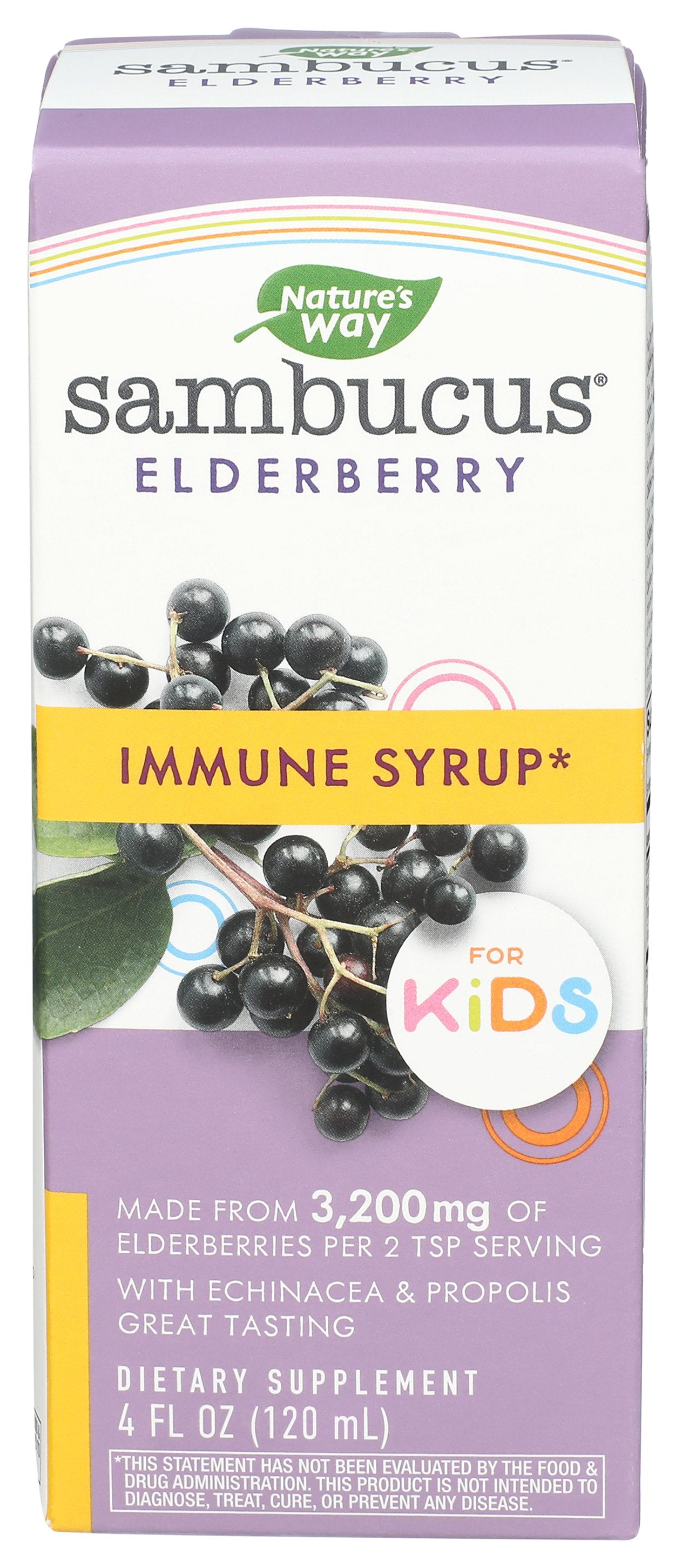 NATURES WAY SAMBUCUS FOR KIDS SYRUP 4OZ - Case of 6