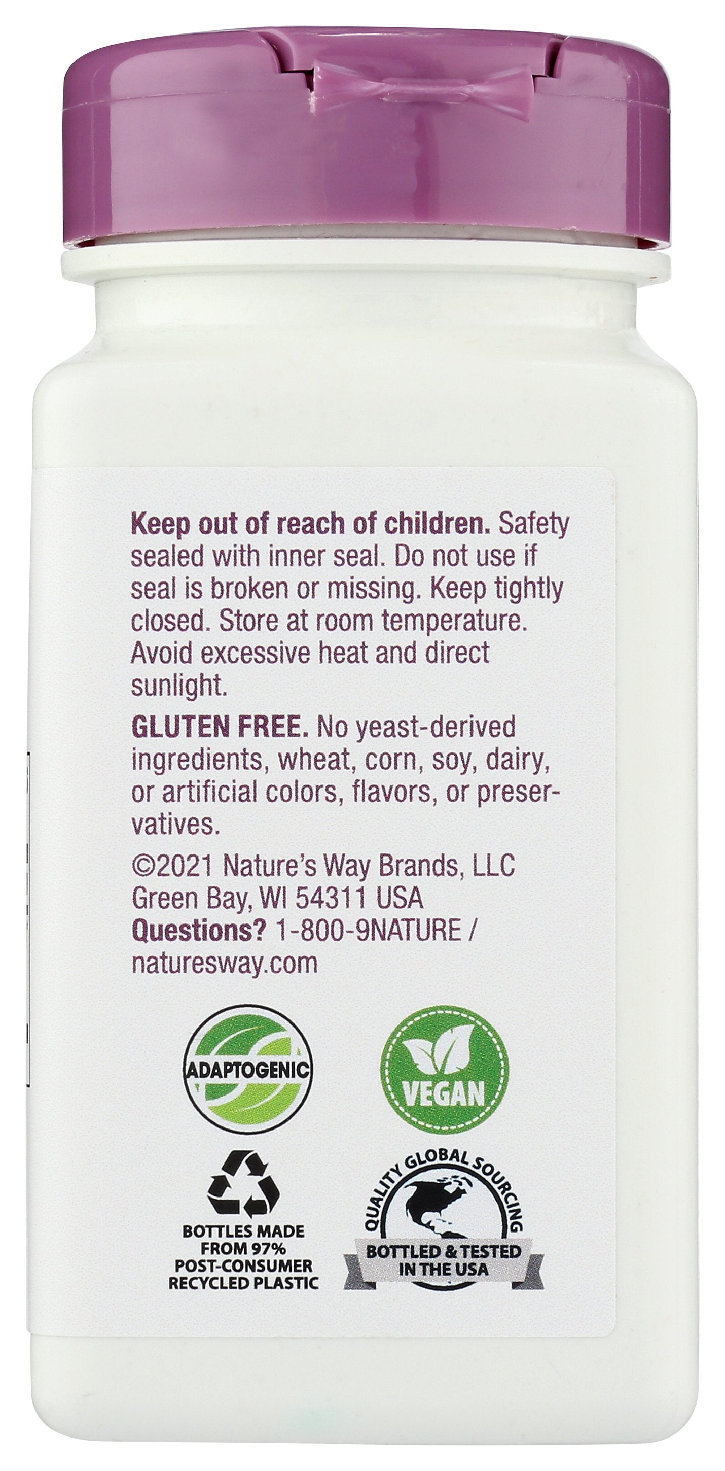NATURES WAY ASHWAGANDHA STD 60VEGCP - Case of 3