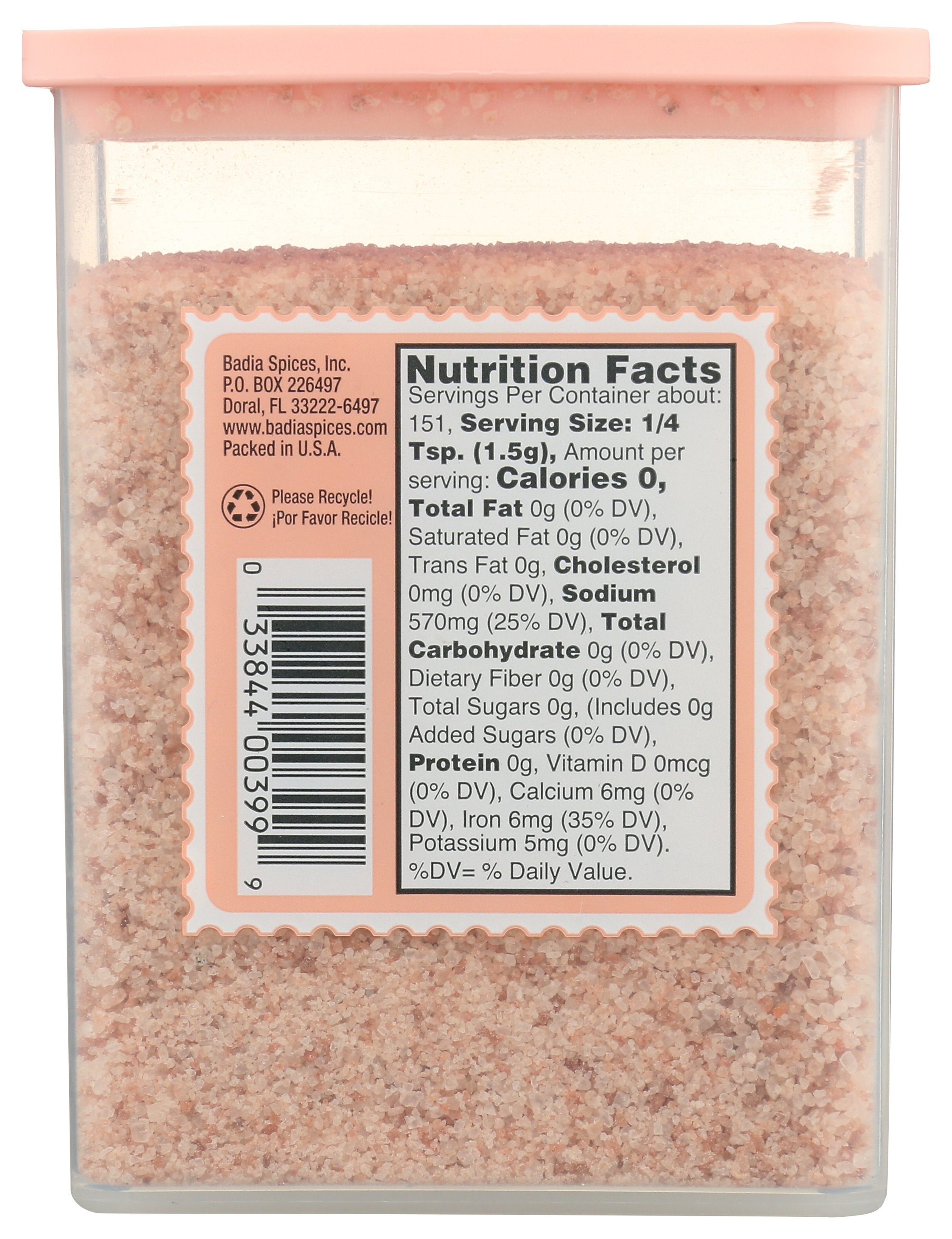 BADIA SALT PINK HIMALAYANGRND - Case of 12