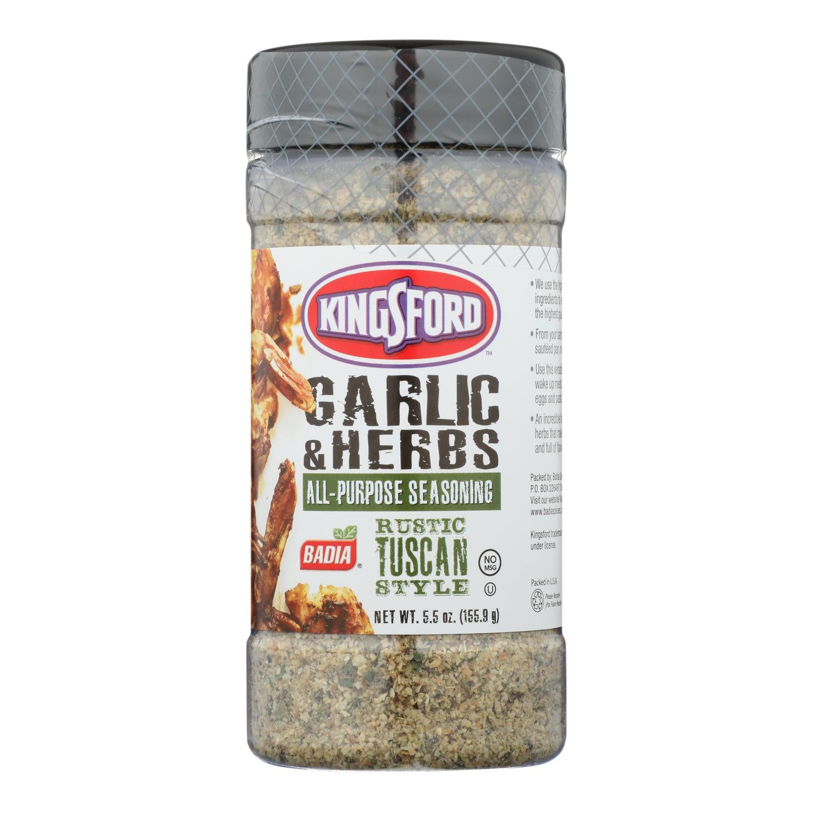 Badia Spices All-purpose Seasoning Garlic & Herbs - Case Of 6 - 5.5 Oz