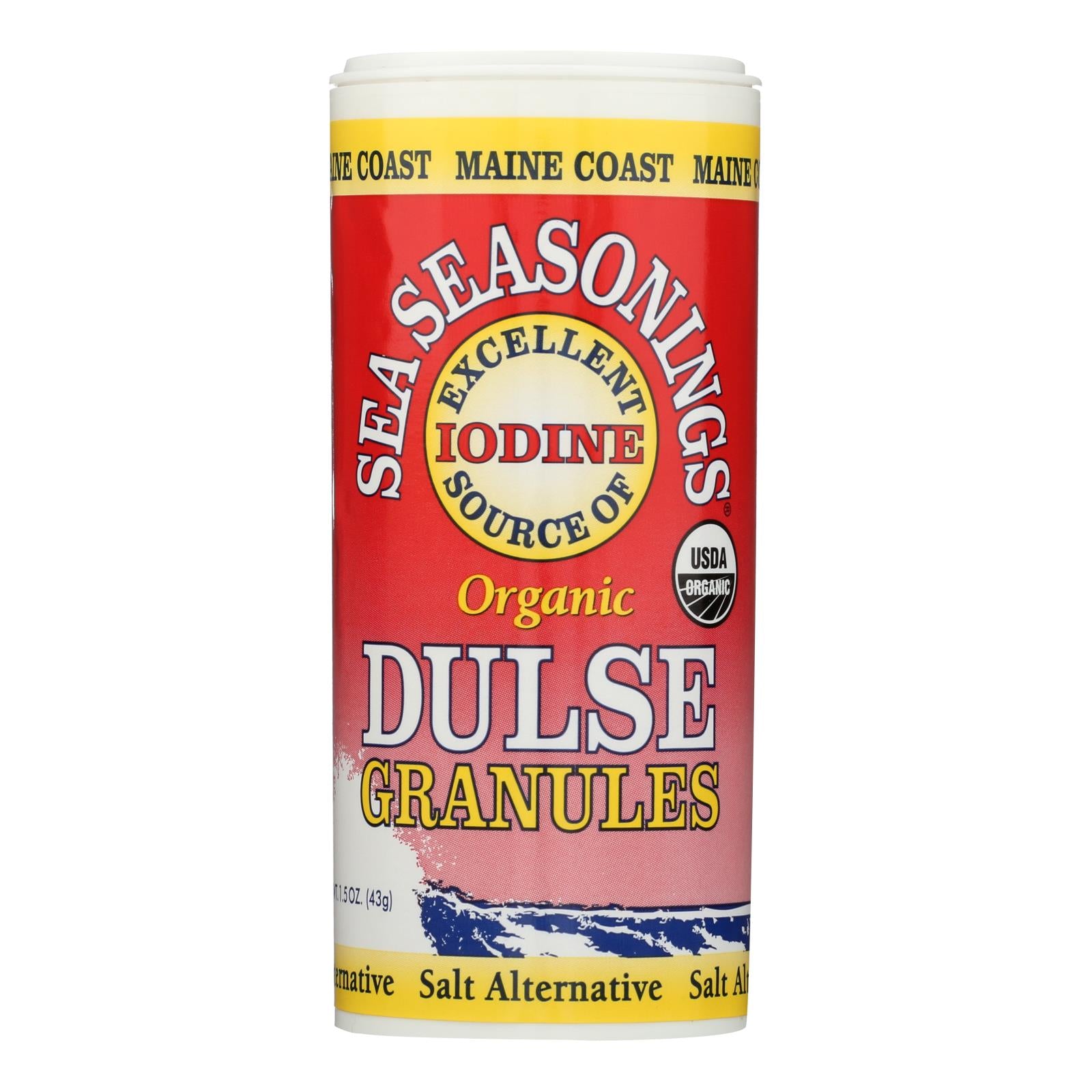 Maine Coast Organic Sea Seasonings - Dulse Granules - 1.5 oz Shaker