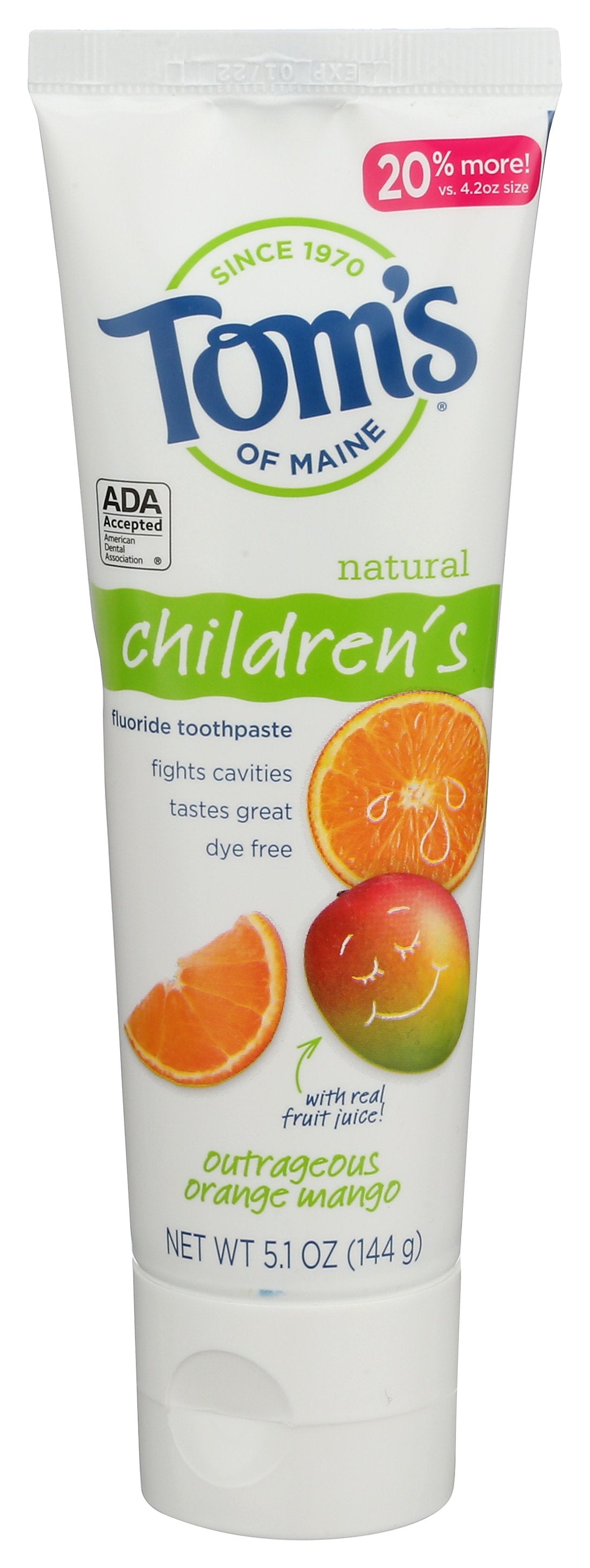 TOMS OF MAINE TTHPSTE ANTICV ORNG MNGO - Case of 3