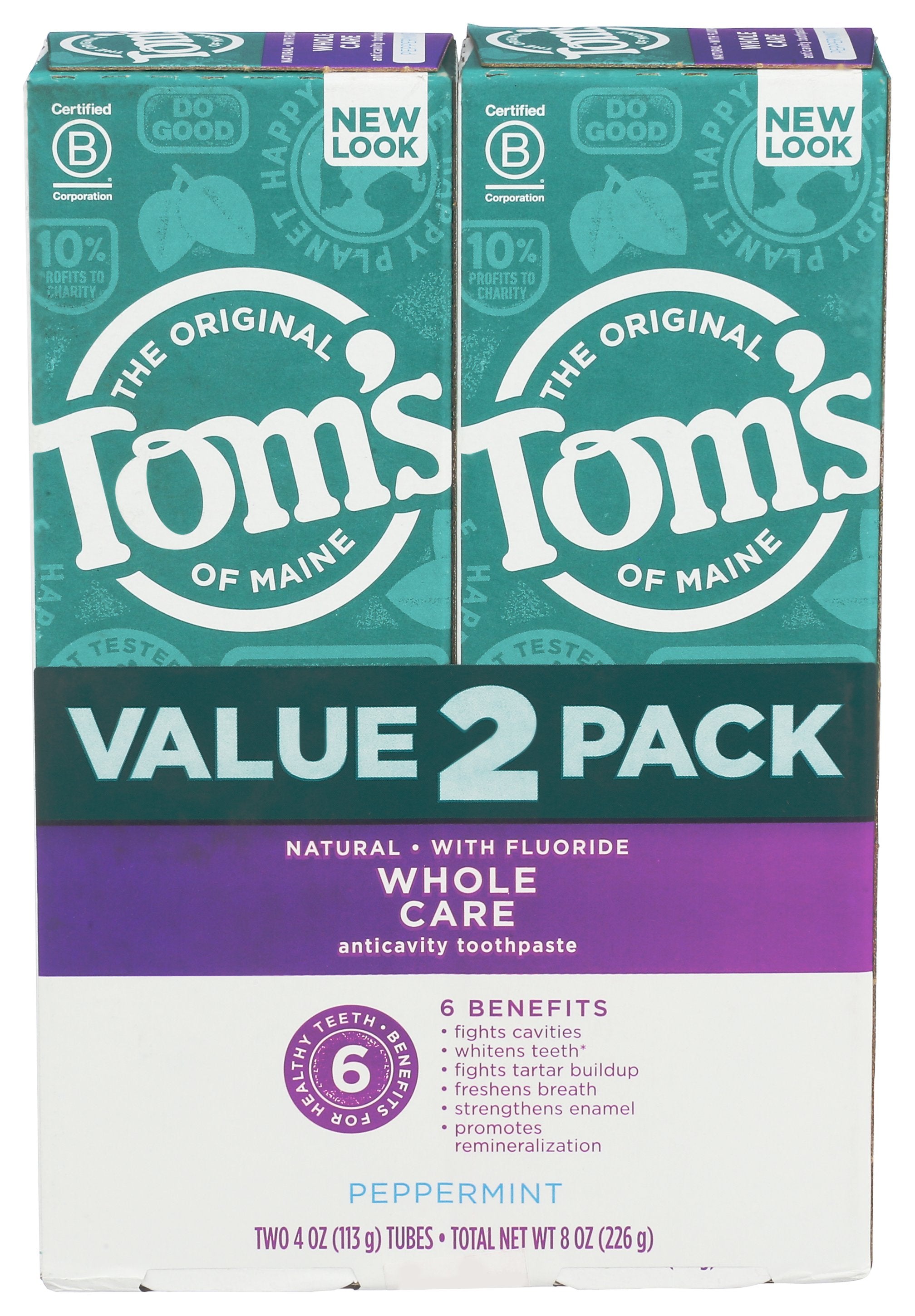 TOMS OF MAINE TOOTHPASTE TWIN PPRMINT - Case of 3