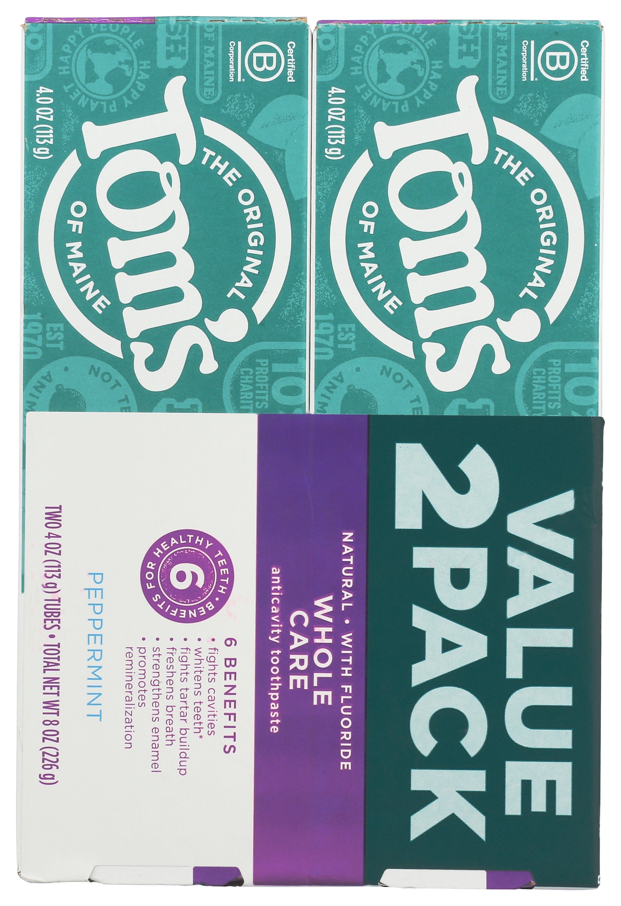 TOMS OF MAINE TOOTHPASTE TWIN PPRMINT - Case of 3