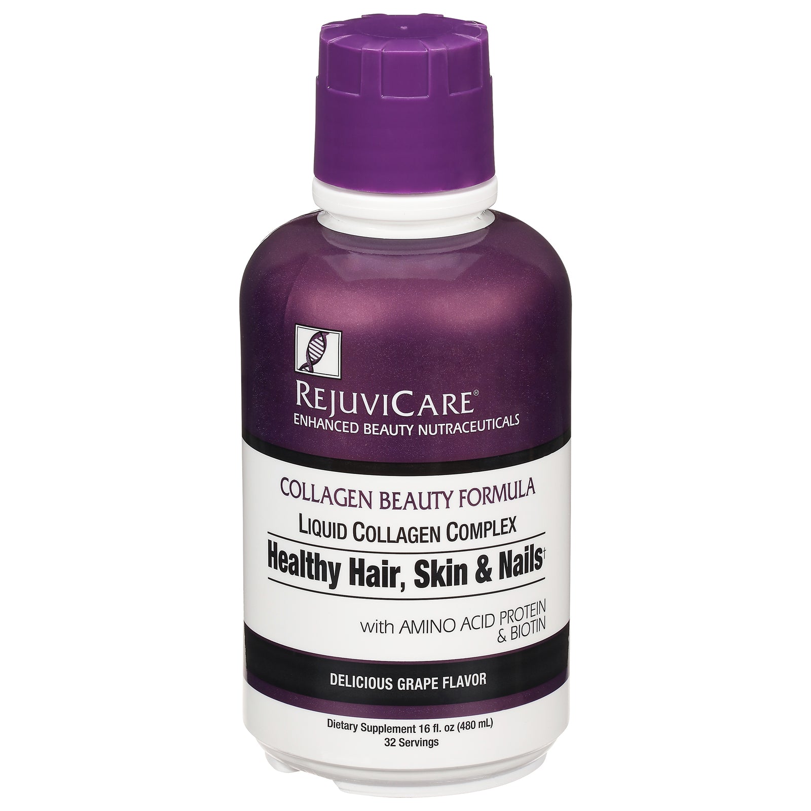 Rejuvicare Liquid Collagen Formula - Grape - 16 Fl Oz.