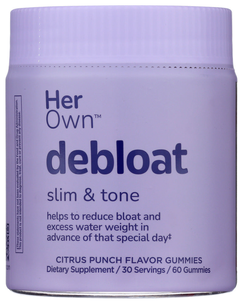 Her Own Slim & Tone Citrus Punch Flavor Debloat 60 Gummies - Case of 1