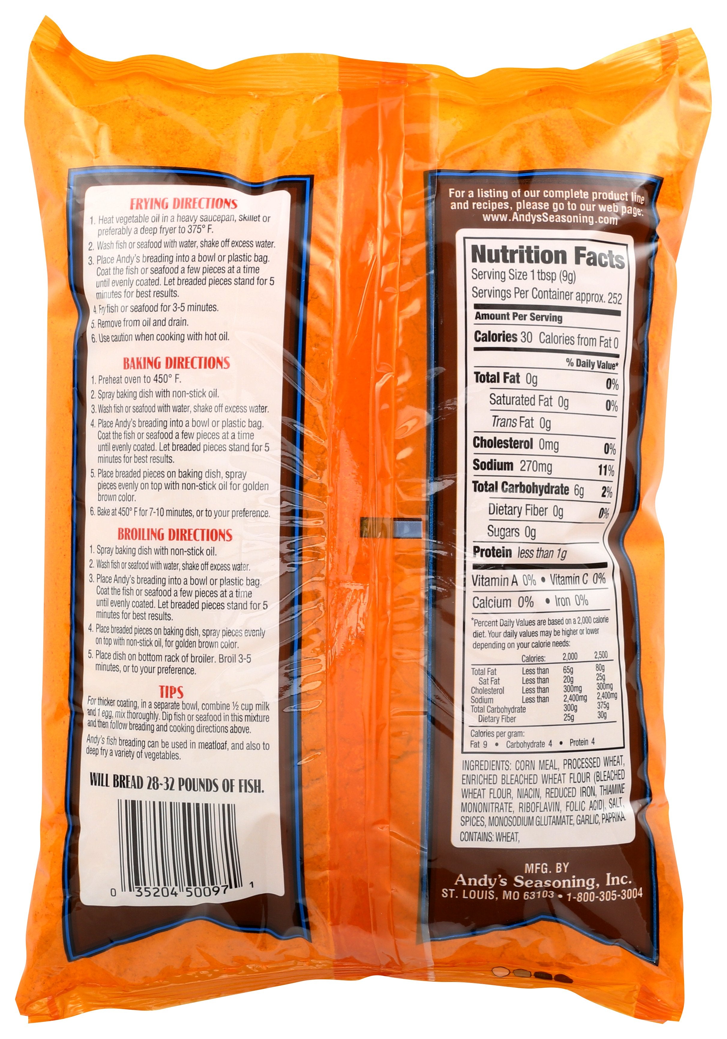 ANDYS BREADING FISH RED - Case of 6 [BREADING - 5 LB]