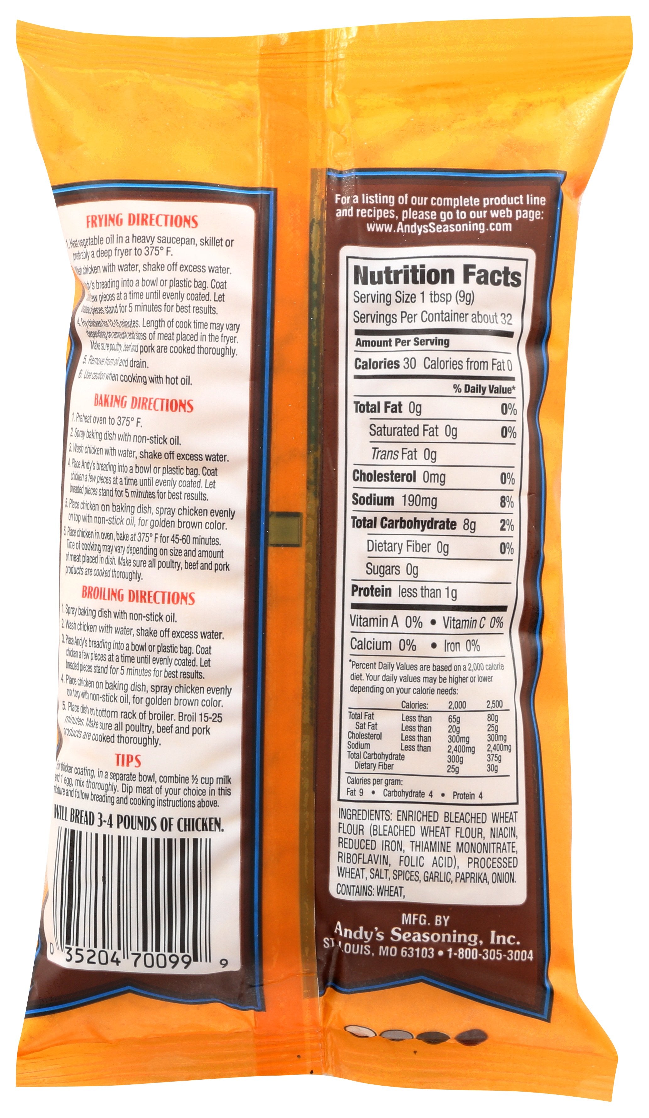 ANDYS BREADING CHCKN MILD - Case of 6