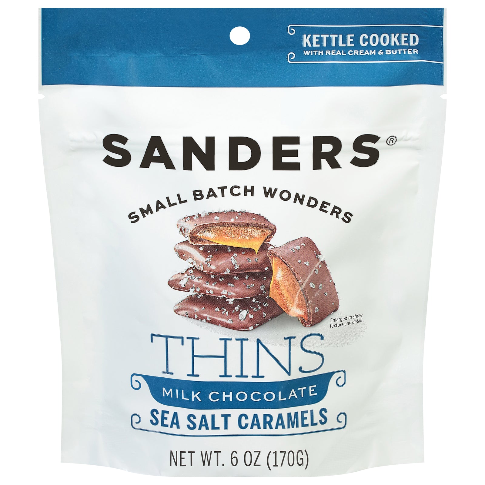 Sanders - Milk Choc Ssalt Crml Thin - CS of 6-6 OZ