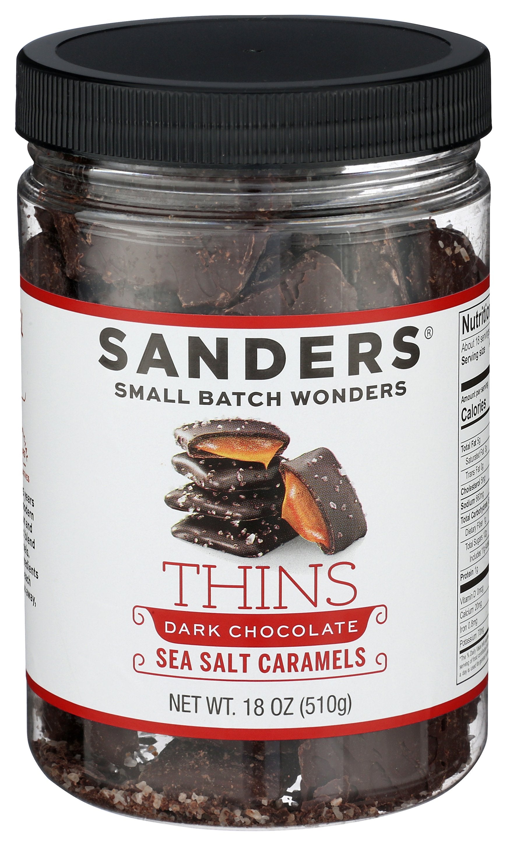 SANDERS THINS CHOC DRK SSLT CRML - Case of 6