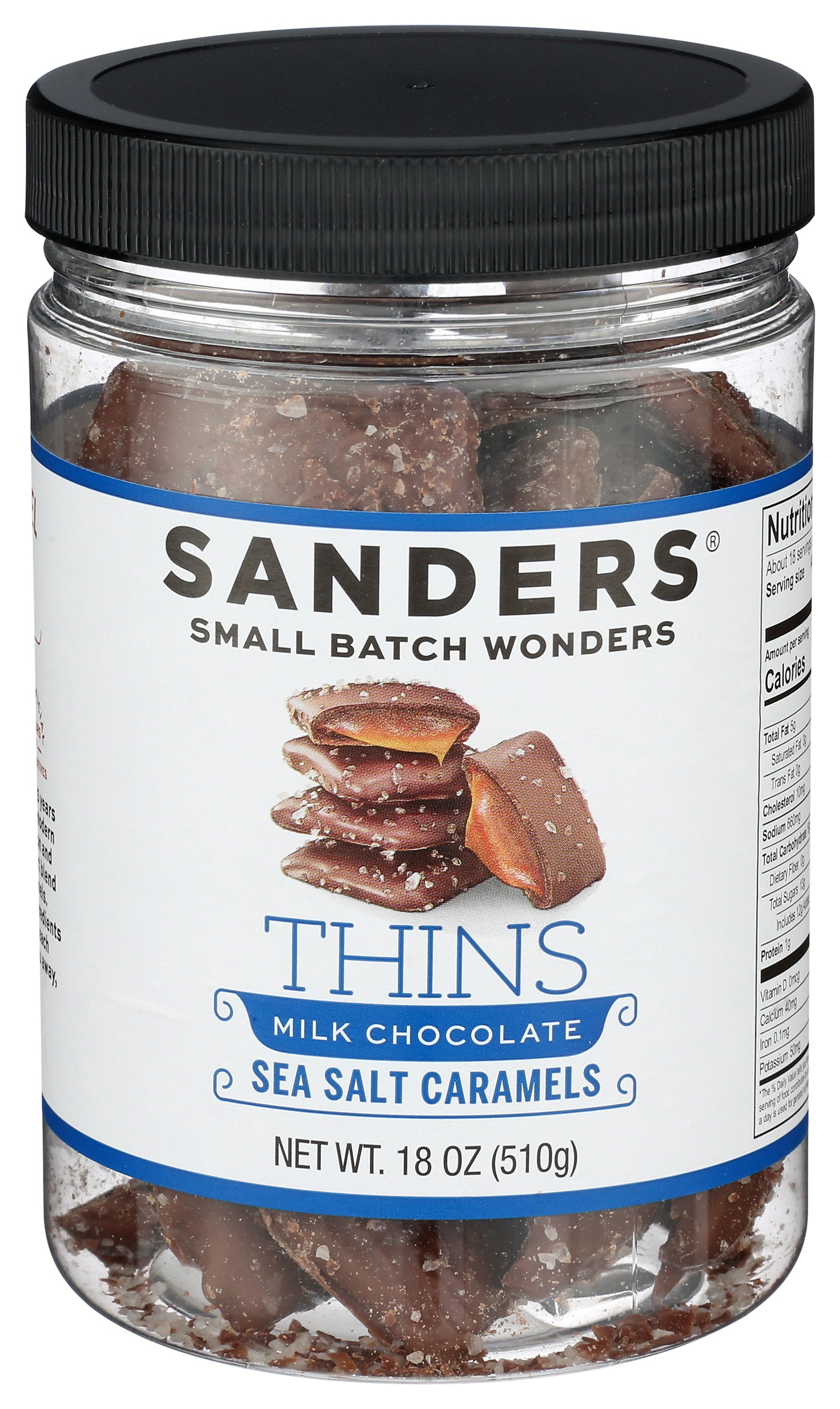 SANDERS THINS CHOC MLK SSLT CRML - Case of 6