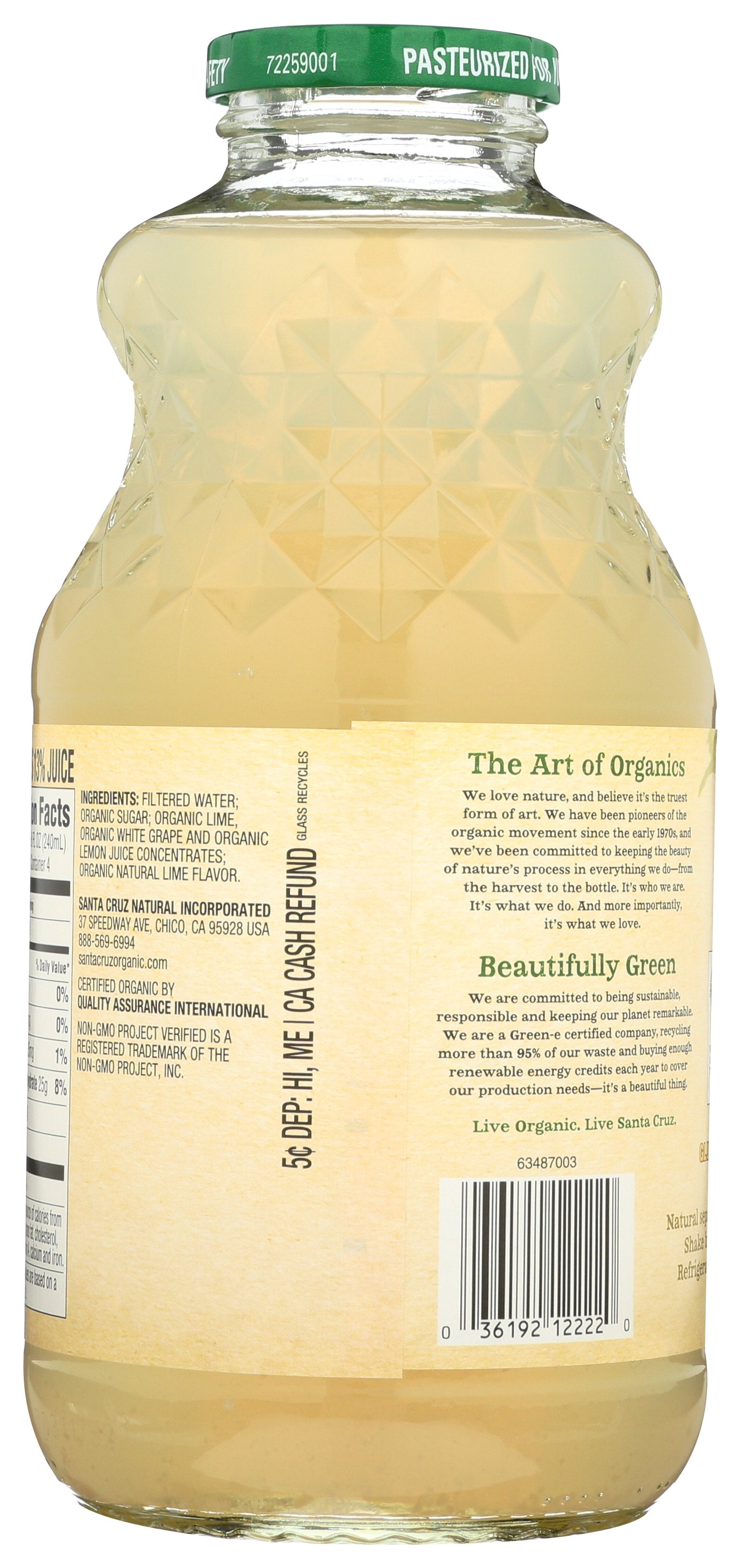SANTA CRUZ JUICE LIMEADE ORG - Case of 12