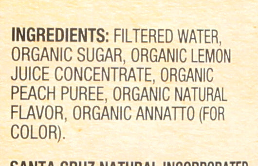 SANTA CRUZ JUICE LEMONADE PEACH