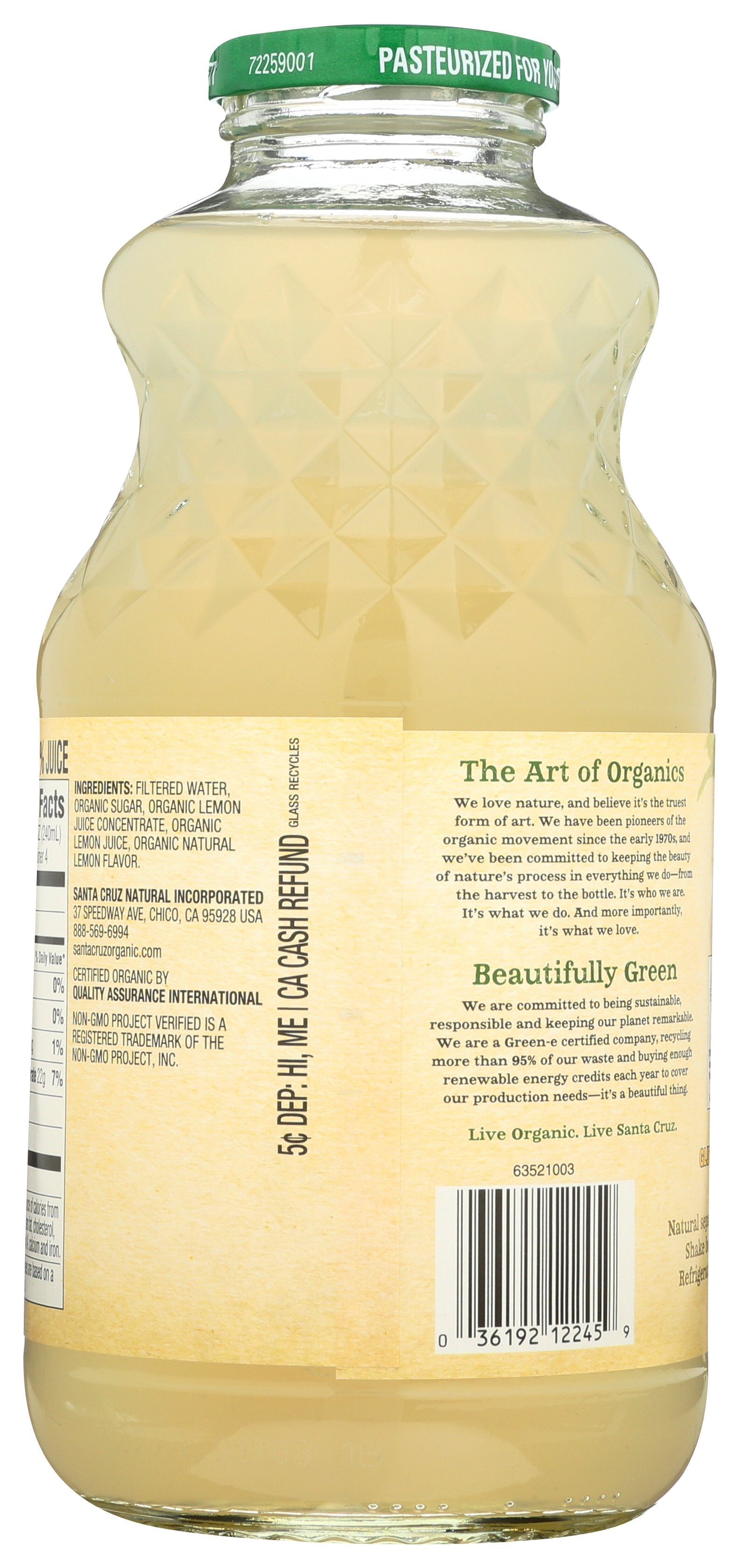 SANTA CRUZ JUICE LEMONADE ORG - Case of 12