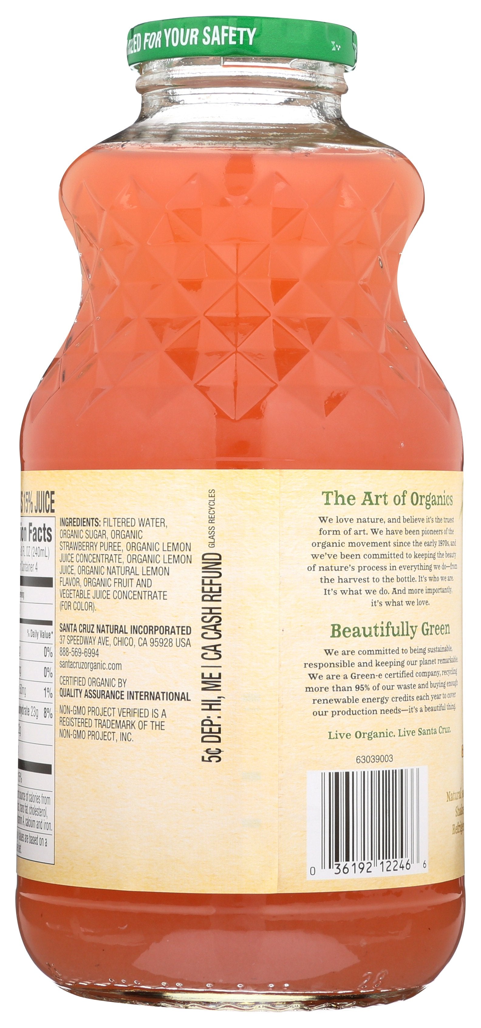 SANTA CRUZ JUICE STRWBRRY LEMONADE - Case of 6