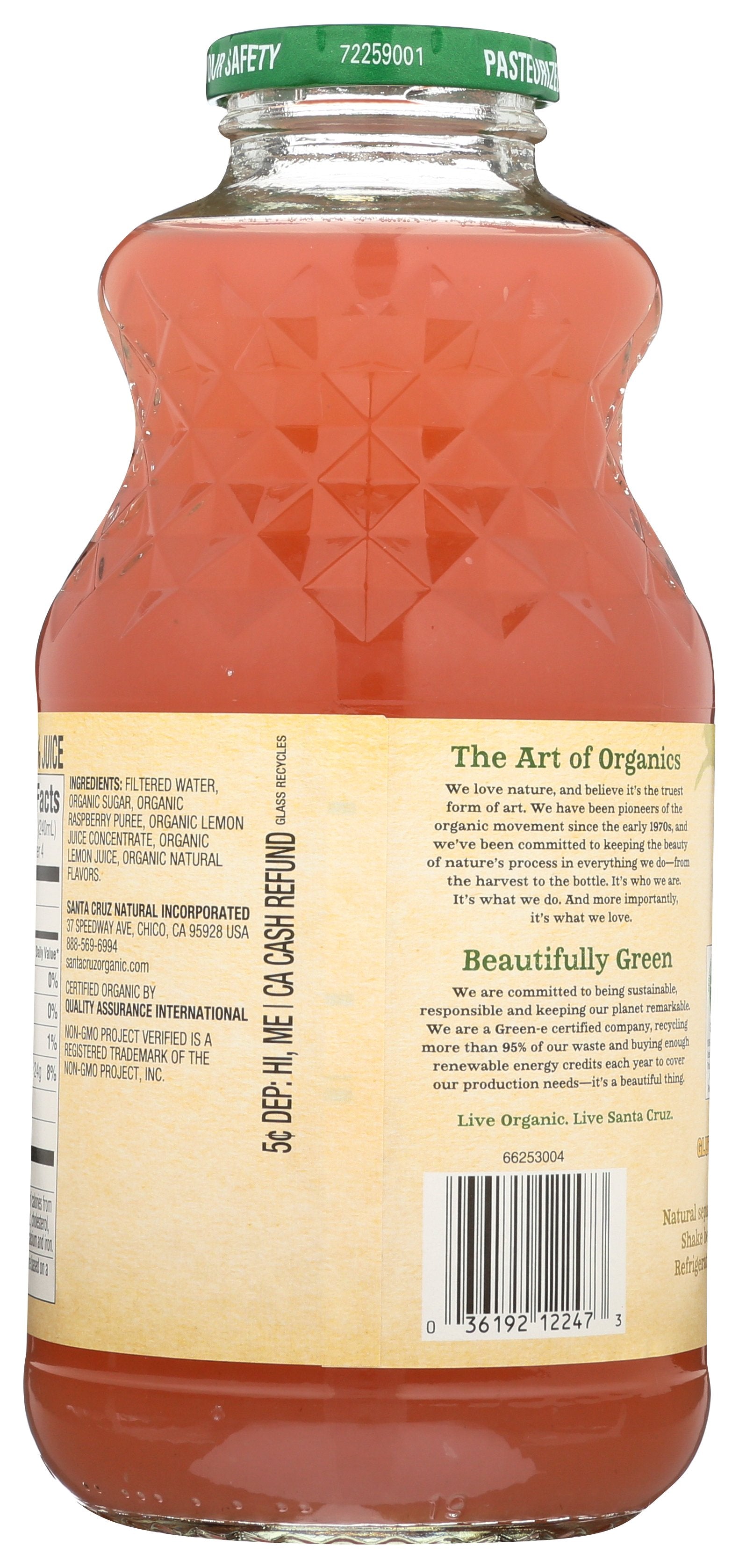 SANTA CRUZ JUICE RASPBRRY LEMONADE - Case of 12