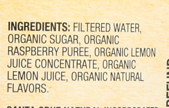 SANTA CRUZ JUICE RASPBRRY LEMONADE - Case of 6