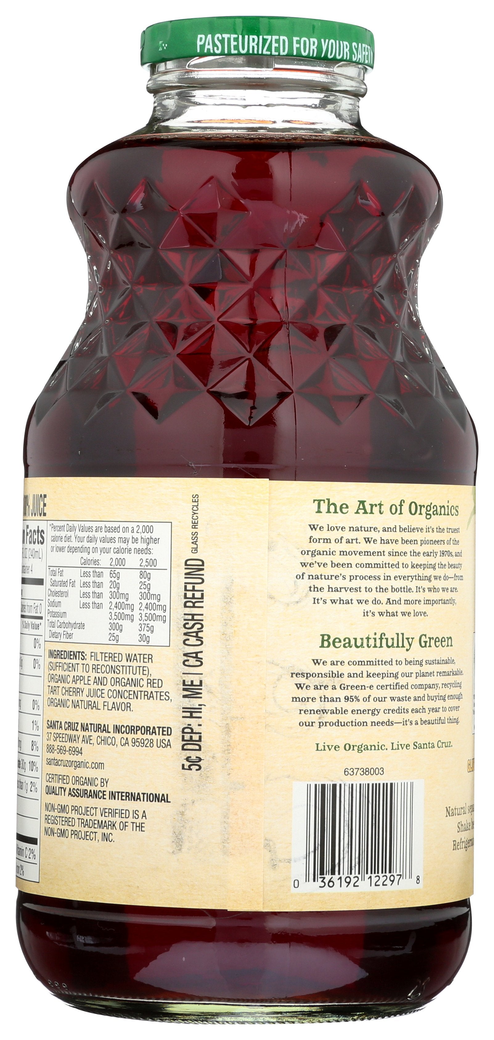 SANTA CRUZ JUICE CHERRY RED TART - Case of 6