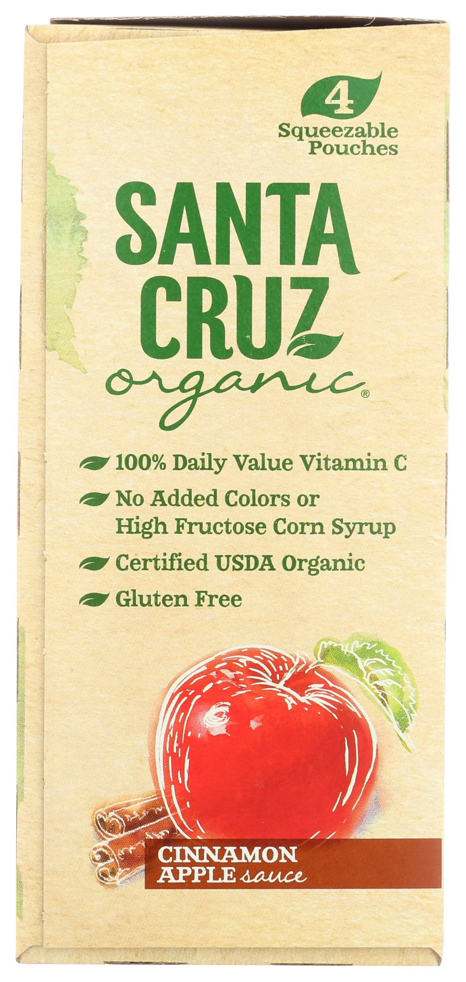 SANTA CRUZ APPLESAUCE POUCH CINN 4PK ORG - Case of 6