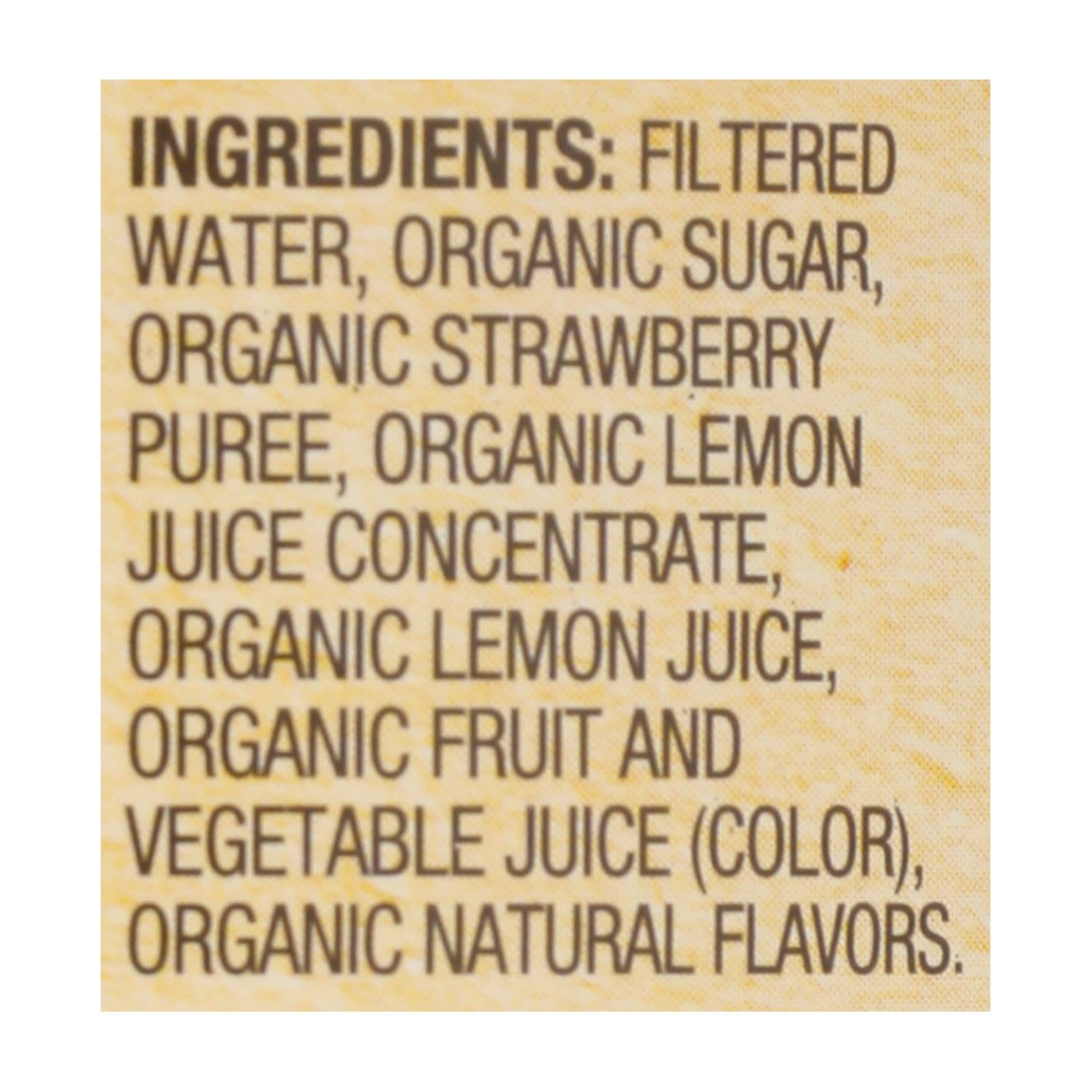 Santa Cruz Organic - Lemonade Strawberry - Case Of 8-16 Oz