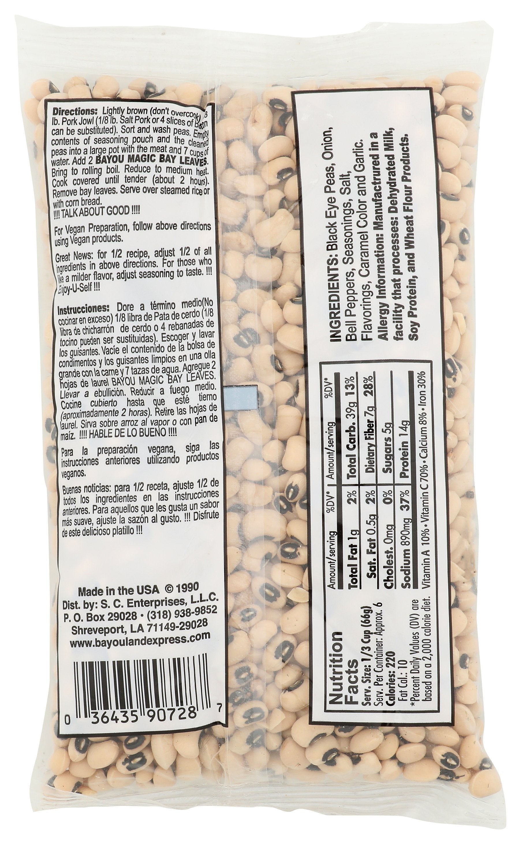 BAYOU MAGIC PEA CAJUN BLACK EYED HOT - Case of 12