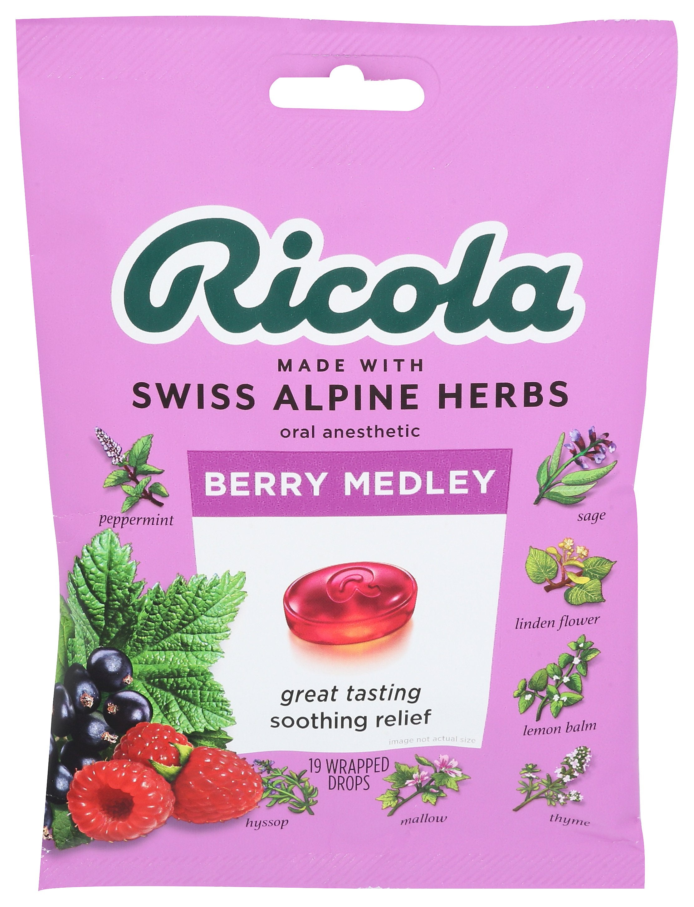 RICOLA LOZENGE BERRY MEDLEY - Case of 8