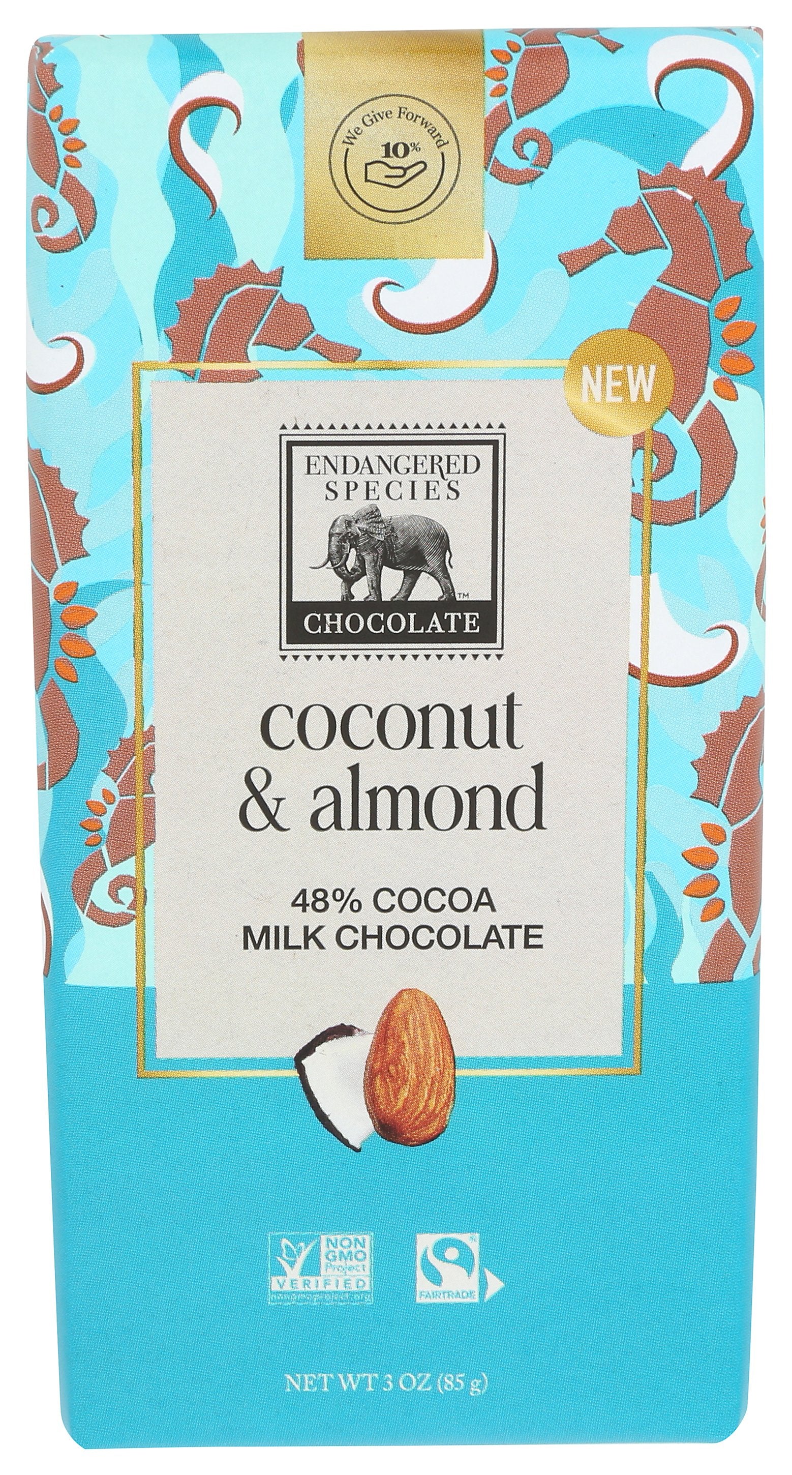 ENDANGERED SPECIES BAR CHOC COCONUT ALMD - Case of 12