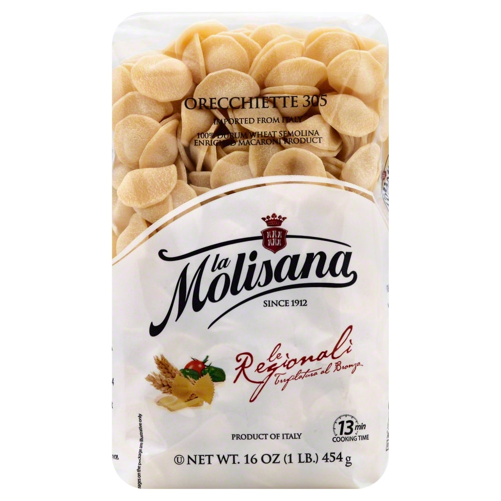 La Molisana Pasta Orecchiette - Case of 12 - 16 oz