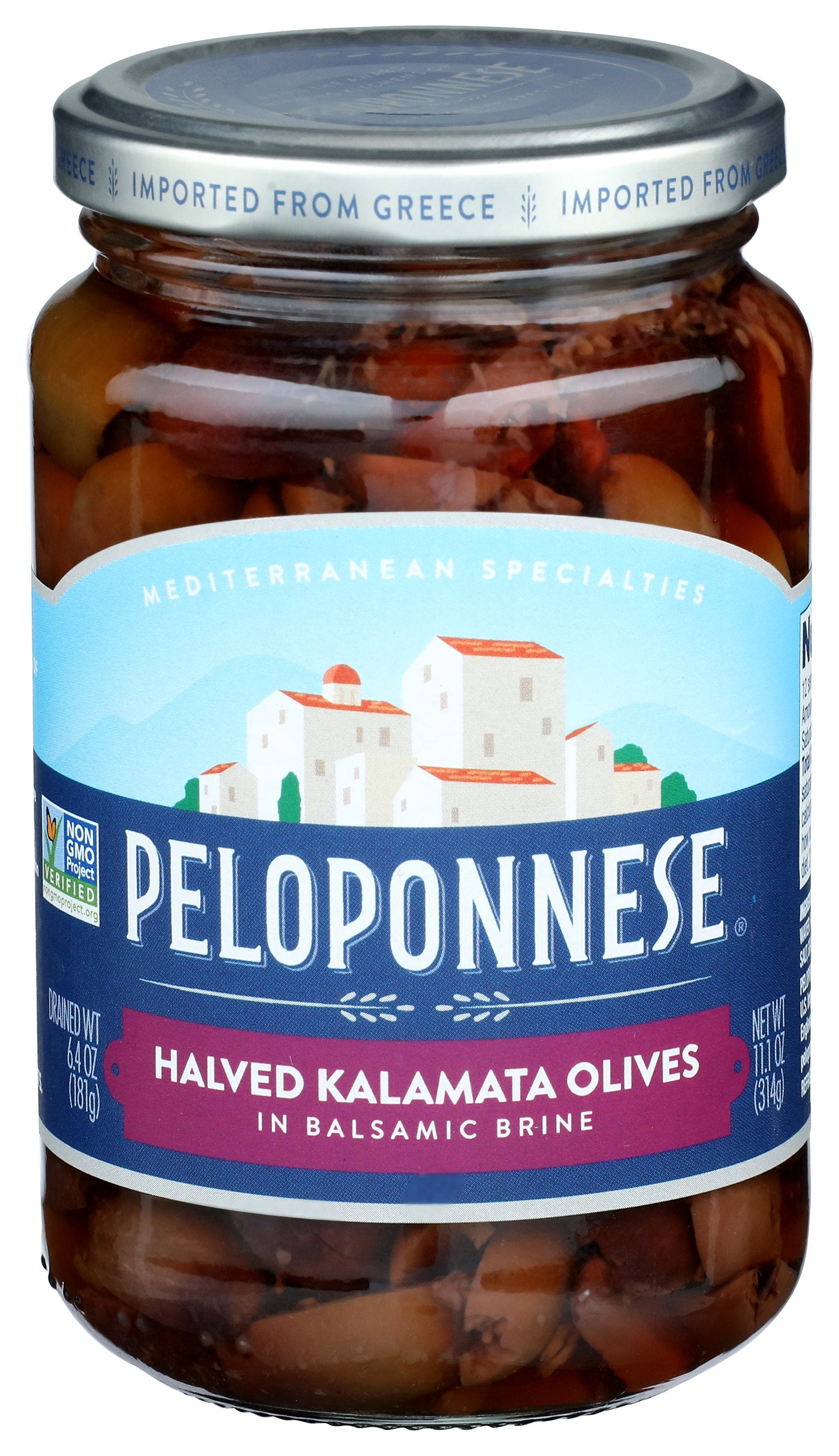 PELOPONNESE OLIVE KALAMATA HALVED - Case of 6