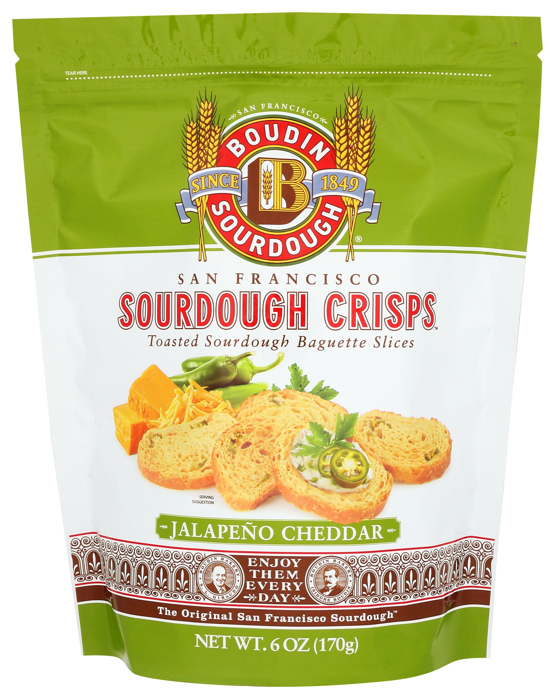 BOUDIN SOURDOUGH CRISPS JALAPENO CHEDDAR - Case of 11